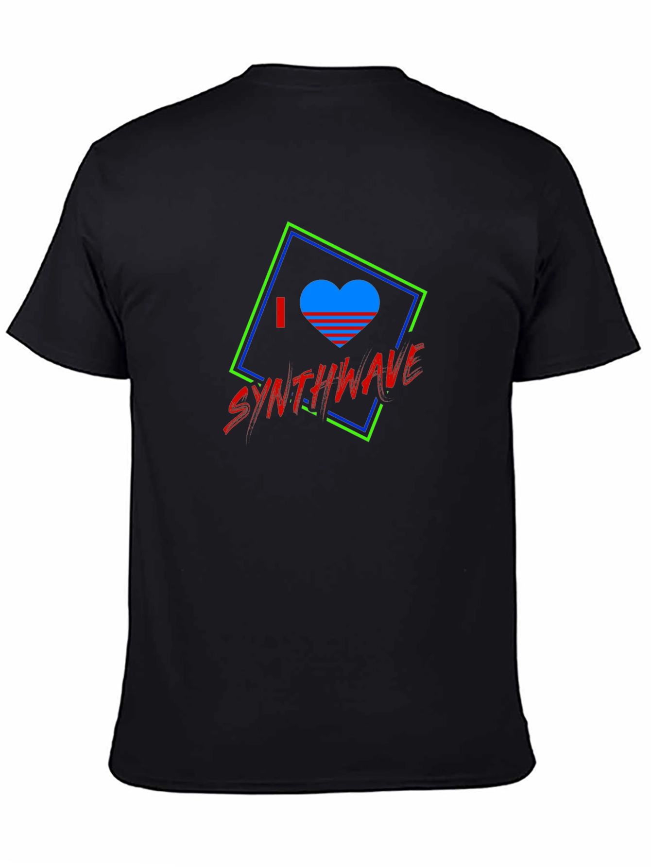 I Love Synthwave Graphic Tee - Black