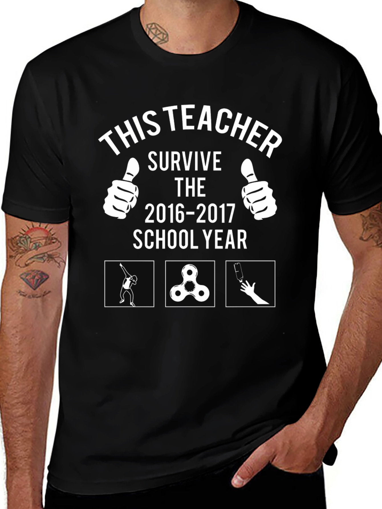 Funny Teacher Survive 2016-2017 School Year T-Shirt