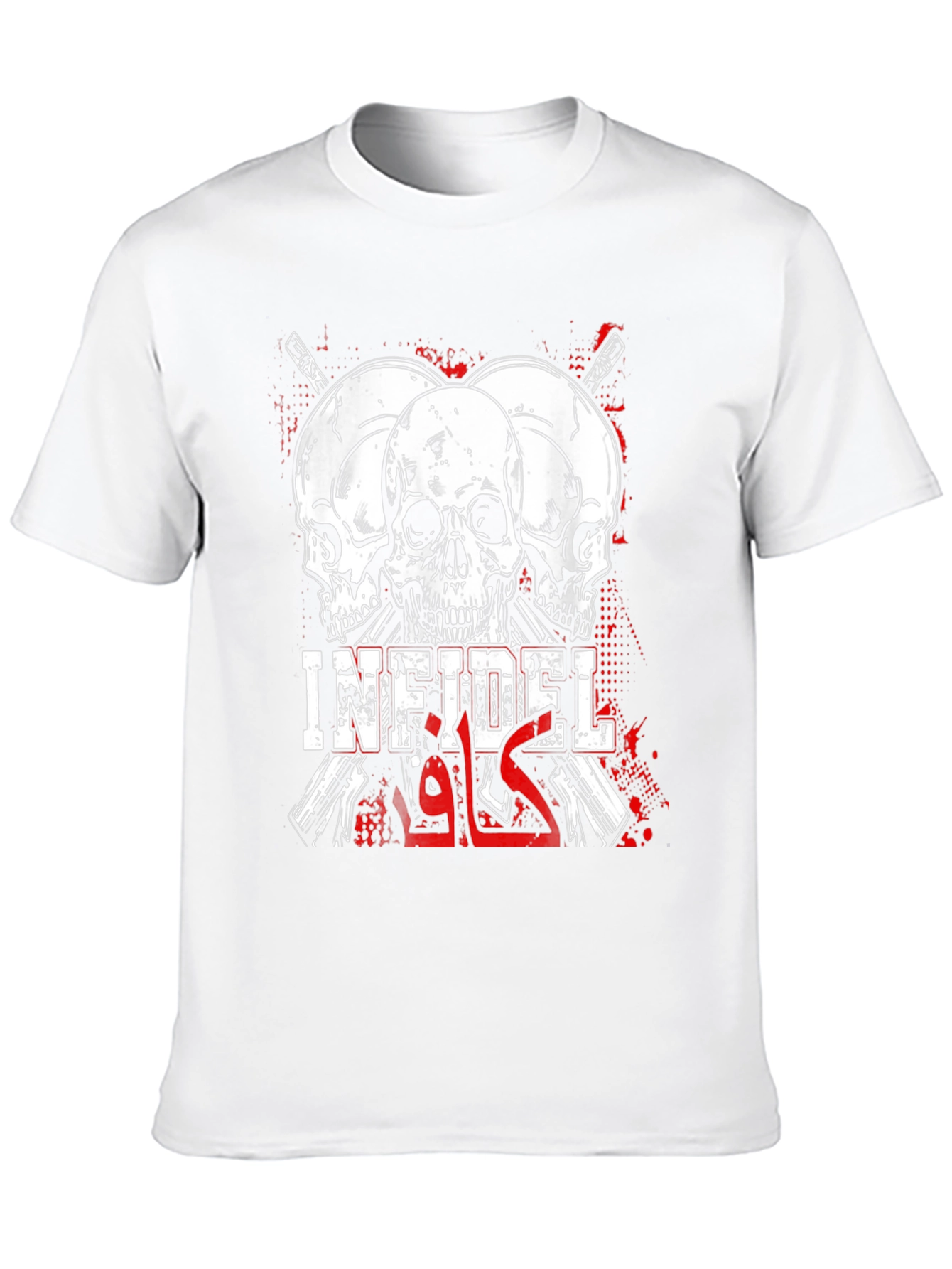 Infidel Skull Graphic T-Shirt - Bold Statement Tee