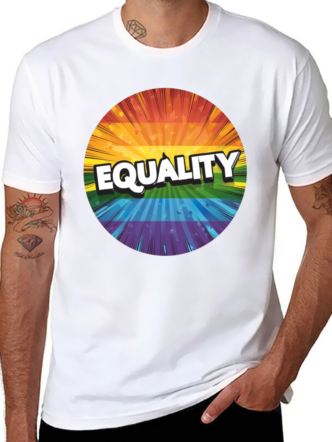Equality Rainbow Graphic T-Shirt - Unisex