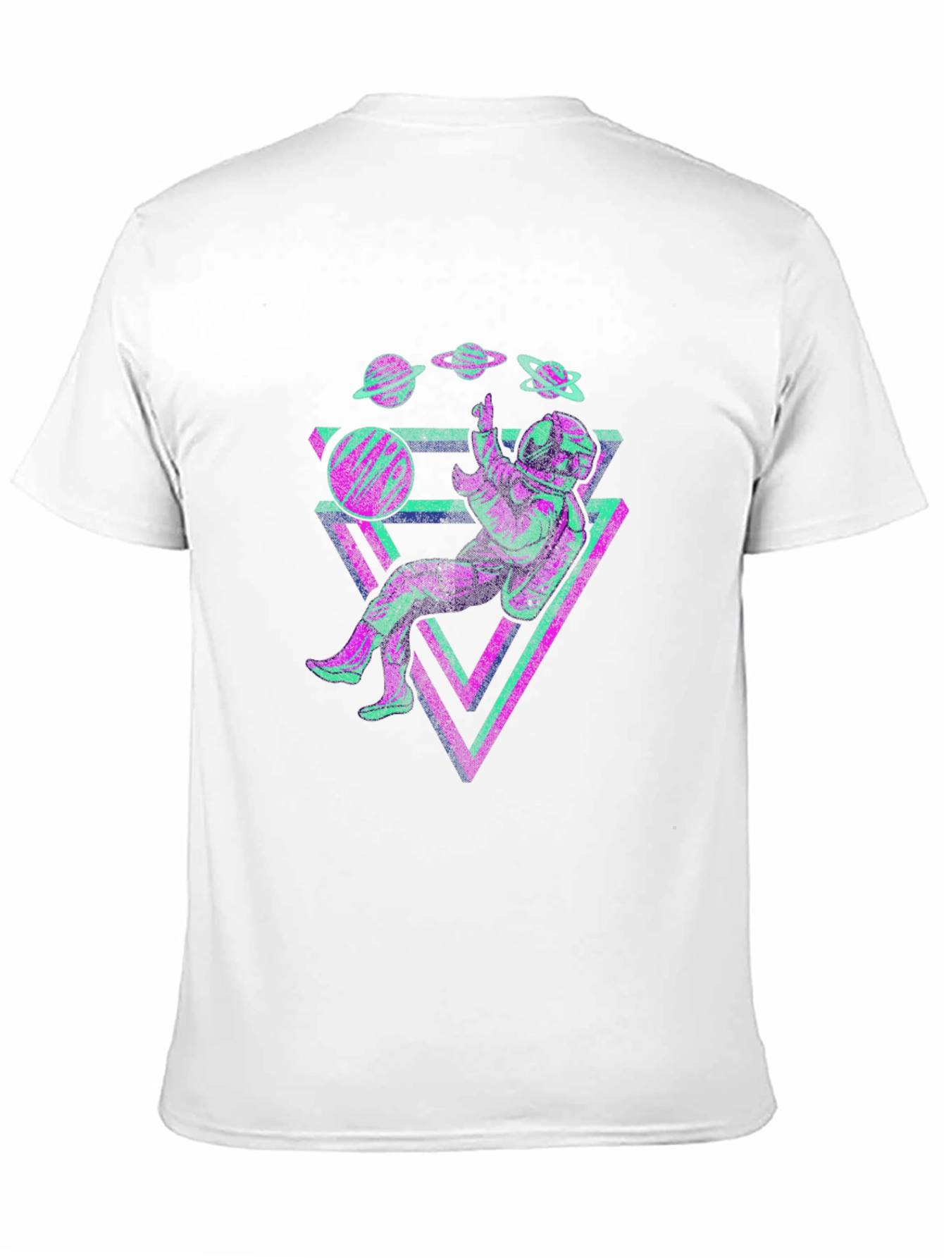 Astronaut Triangles T-Shirt - Space Galaxy
