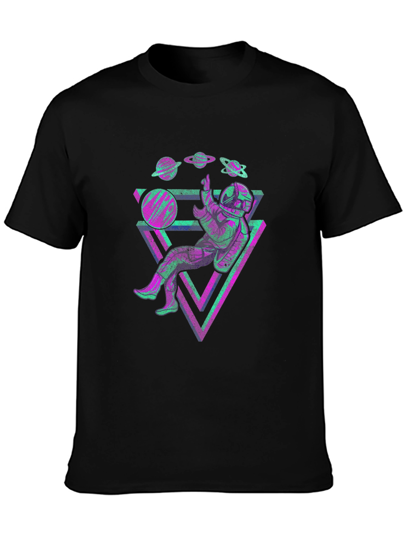 Astronaut Triangles T-Shirt - Space Galaxy