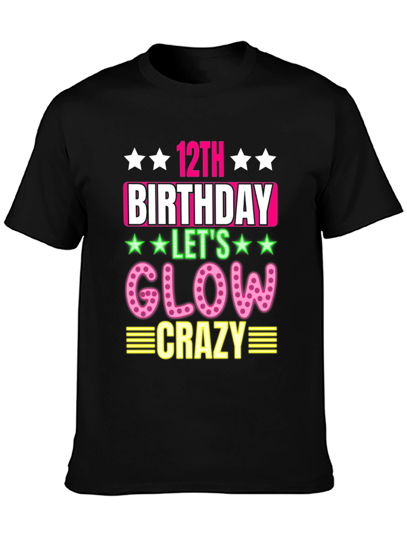 12th Birthday Glow Crazy T-Shirt