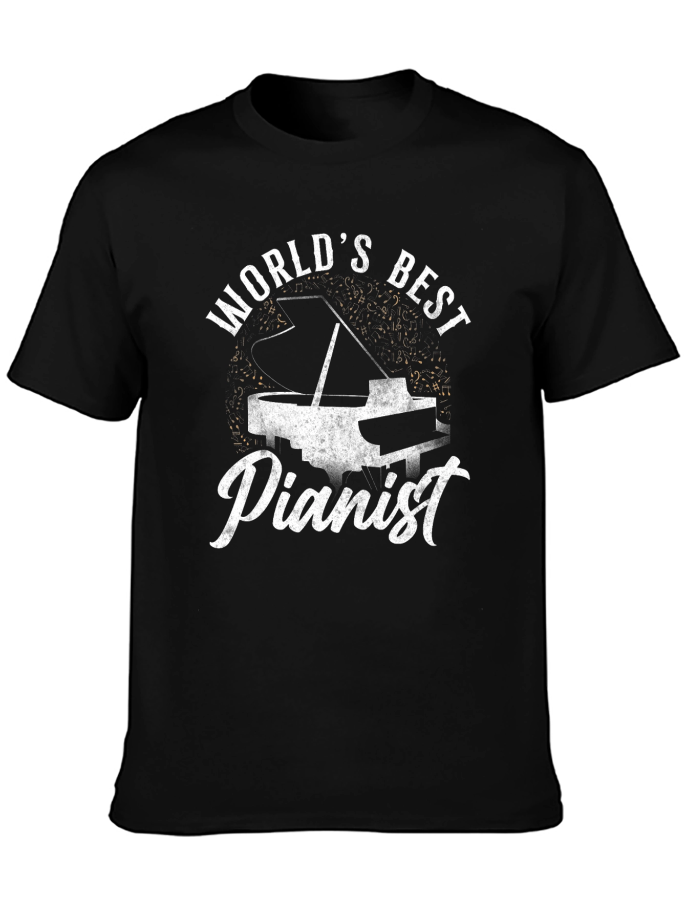 Worlds Best Pianist Black T-Shirt