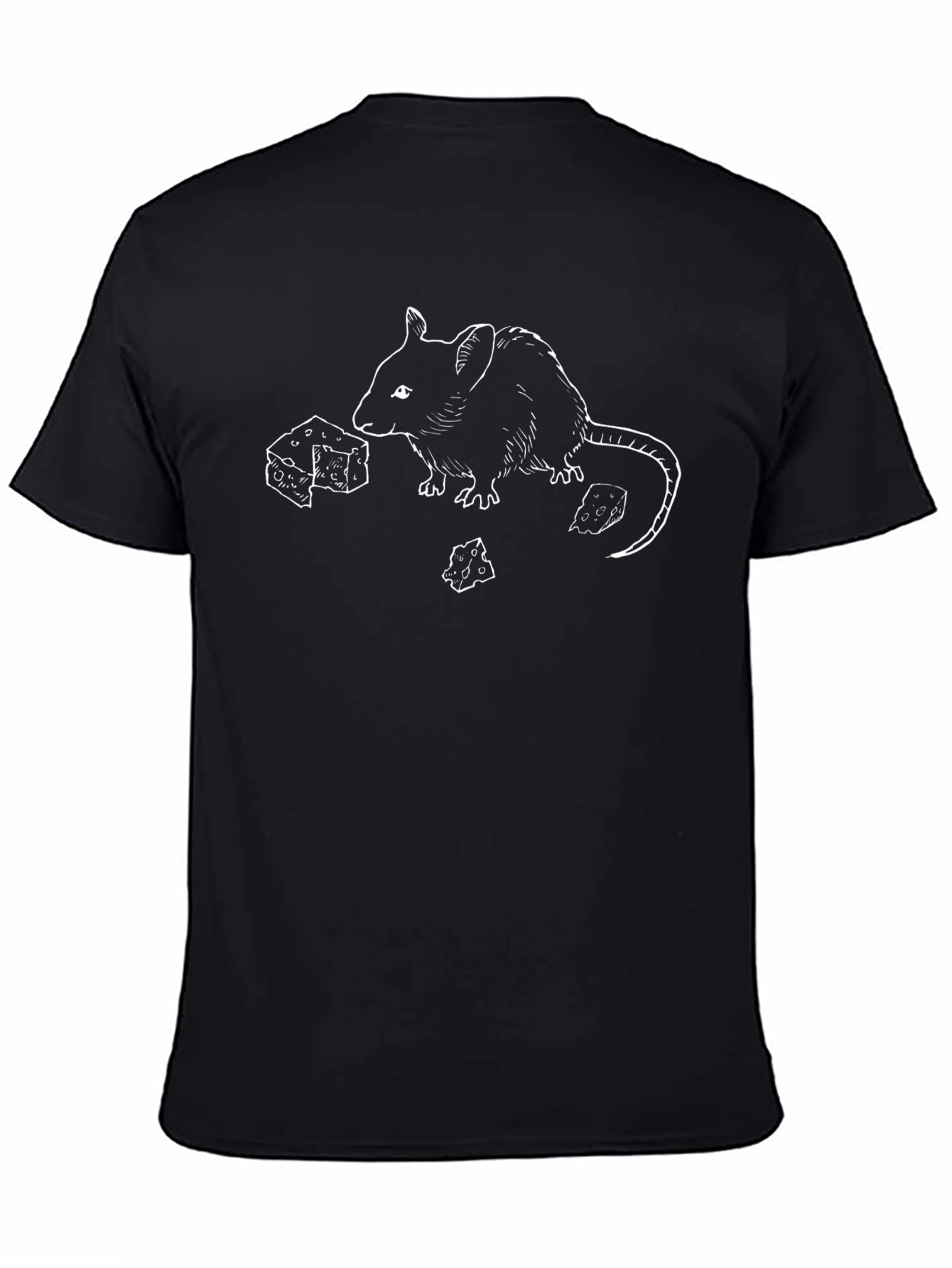 Rat & Cheese Graphic Black T-Shirt