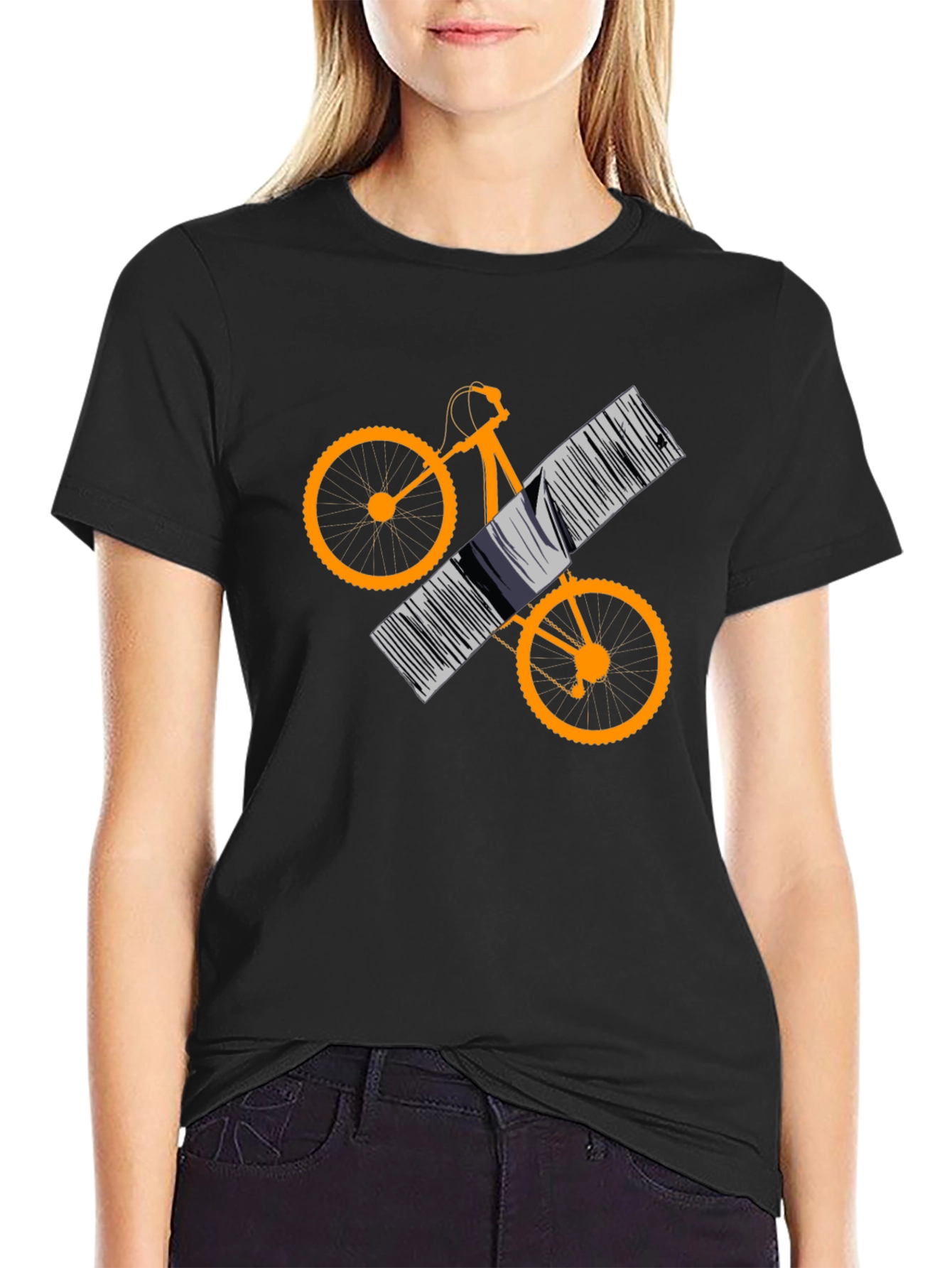 Cool Bike Barcode Graphic Tee