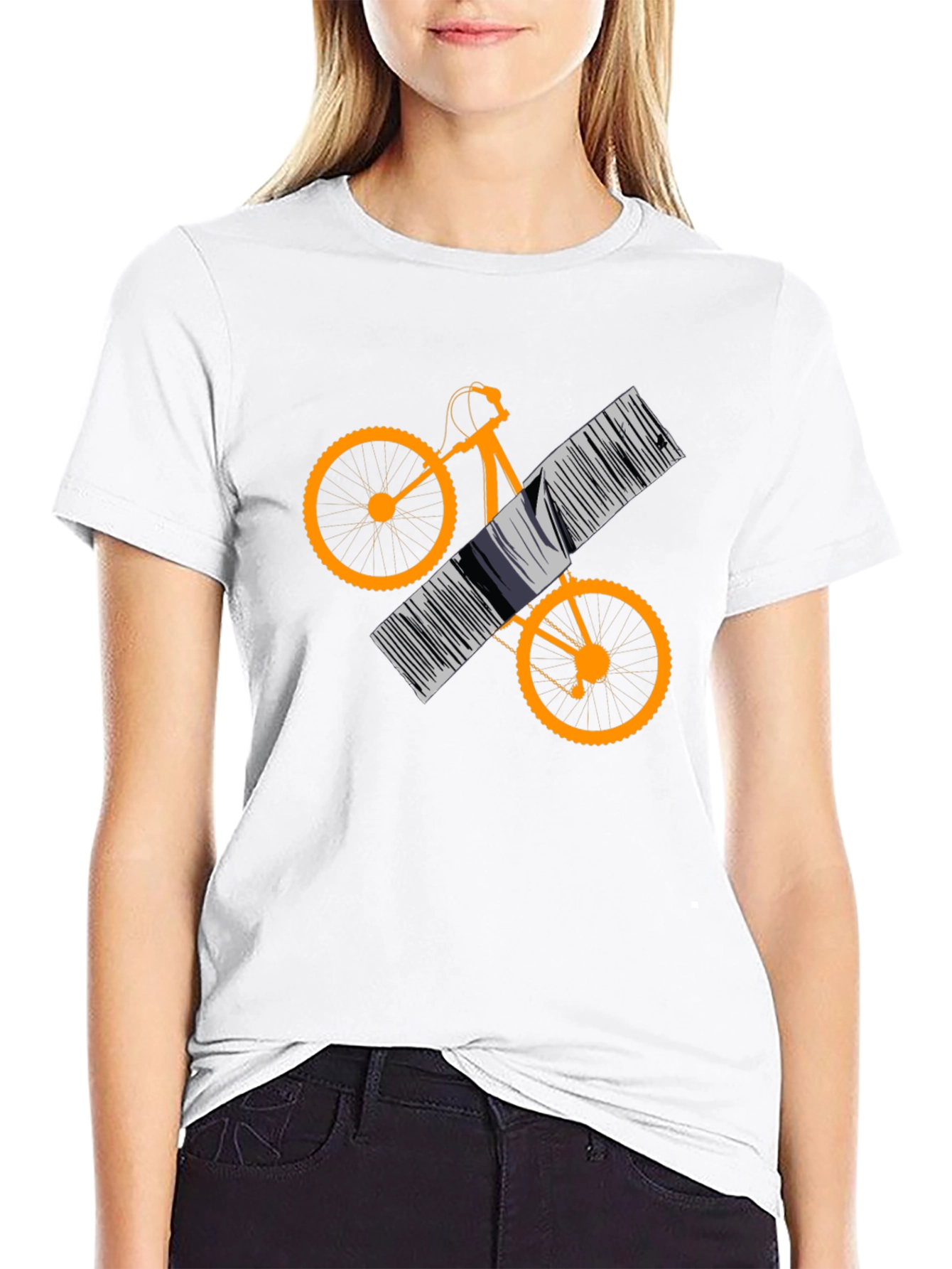 Cool Bike Barcode Graphic Tee