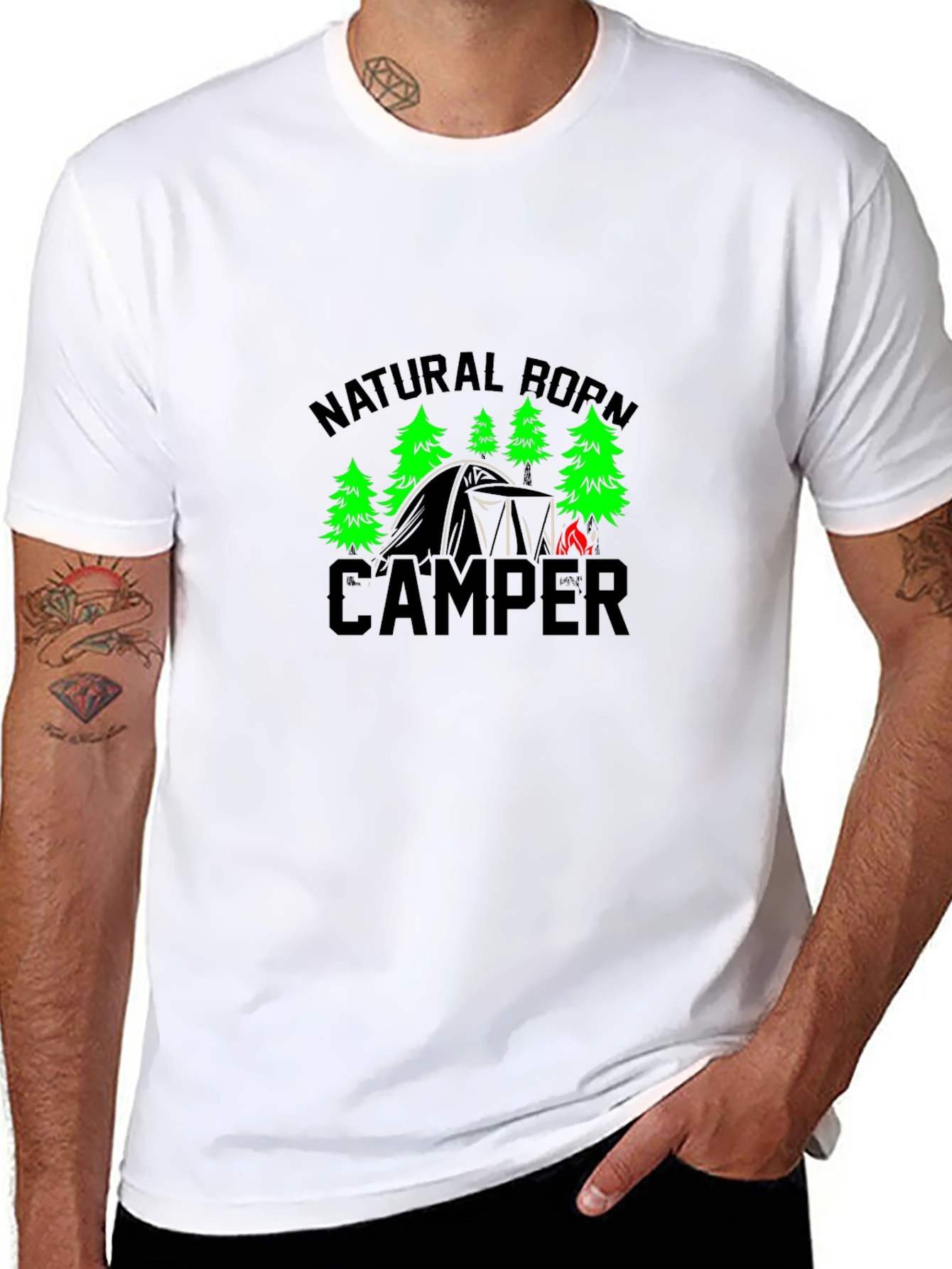 Natural Born Camper Black T-Shirt
