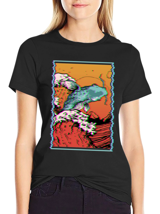 Koi Fish Glitch Art Graphic Tee - Unisex