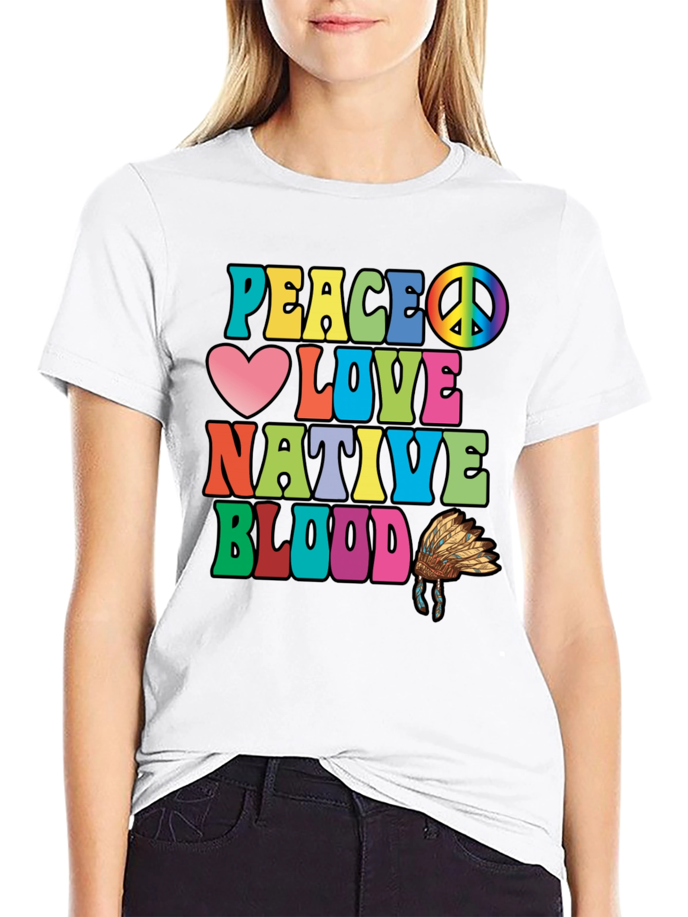 Peace Love Native Blood T-Shirt