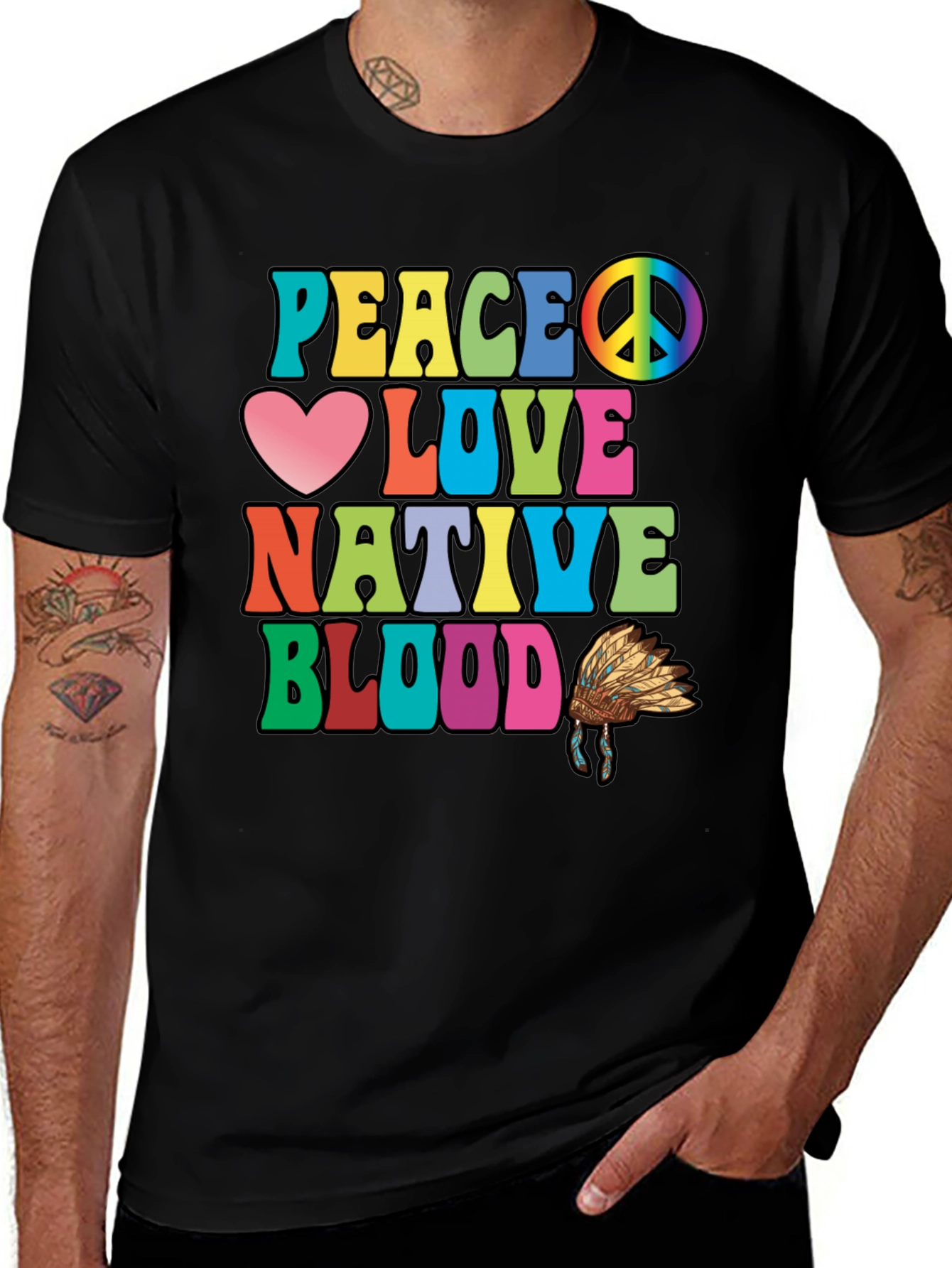 Peace Love Native Blood T-Shirt