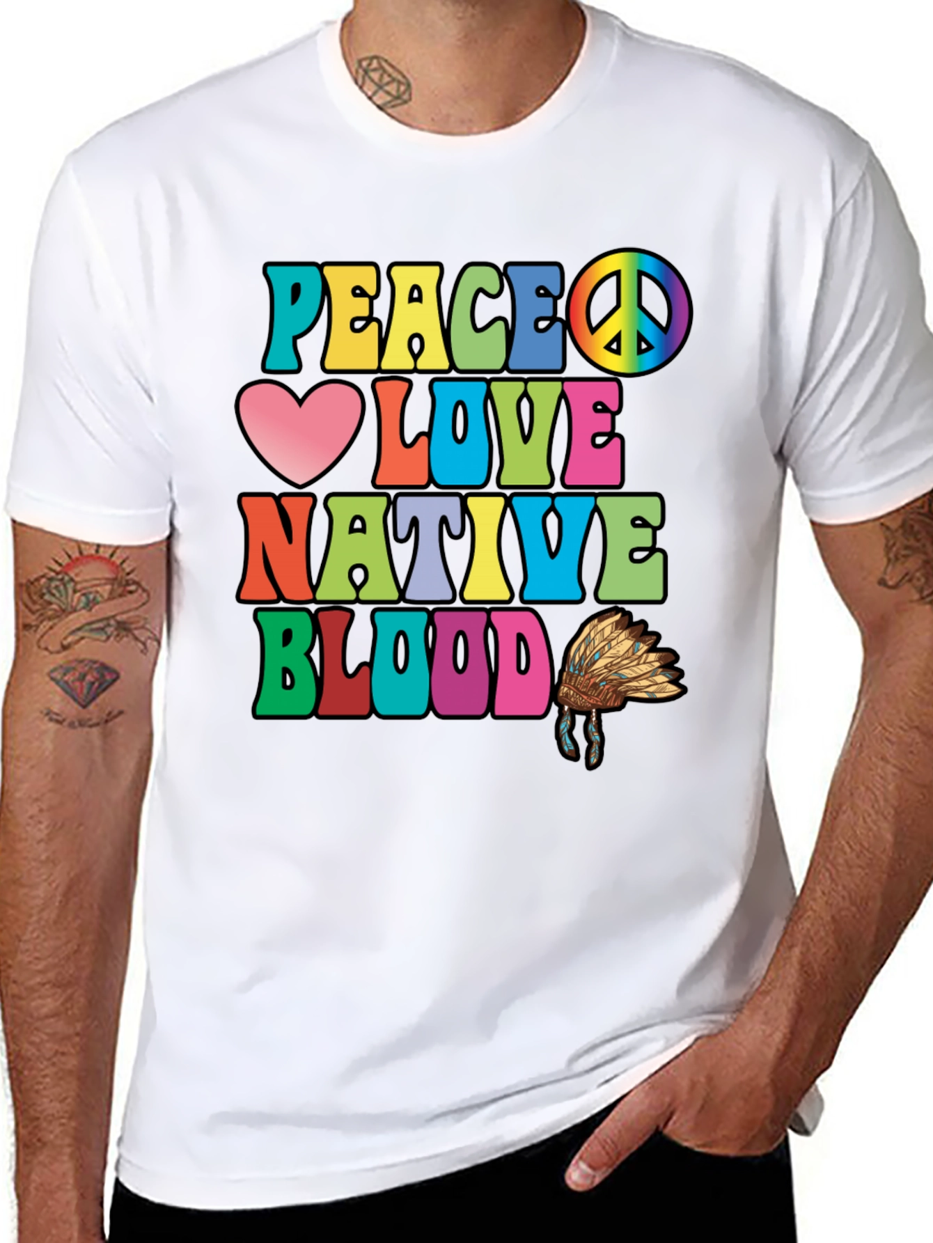 Peace Love Native Blood T-Shirt