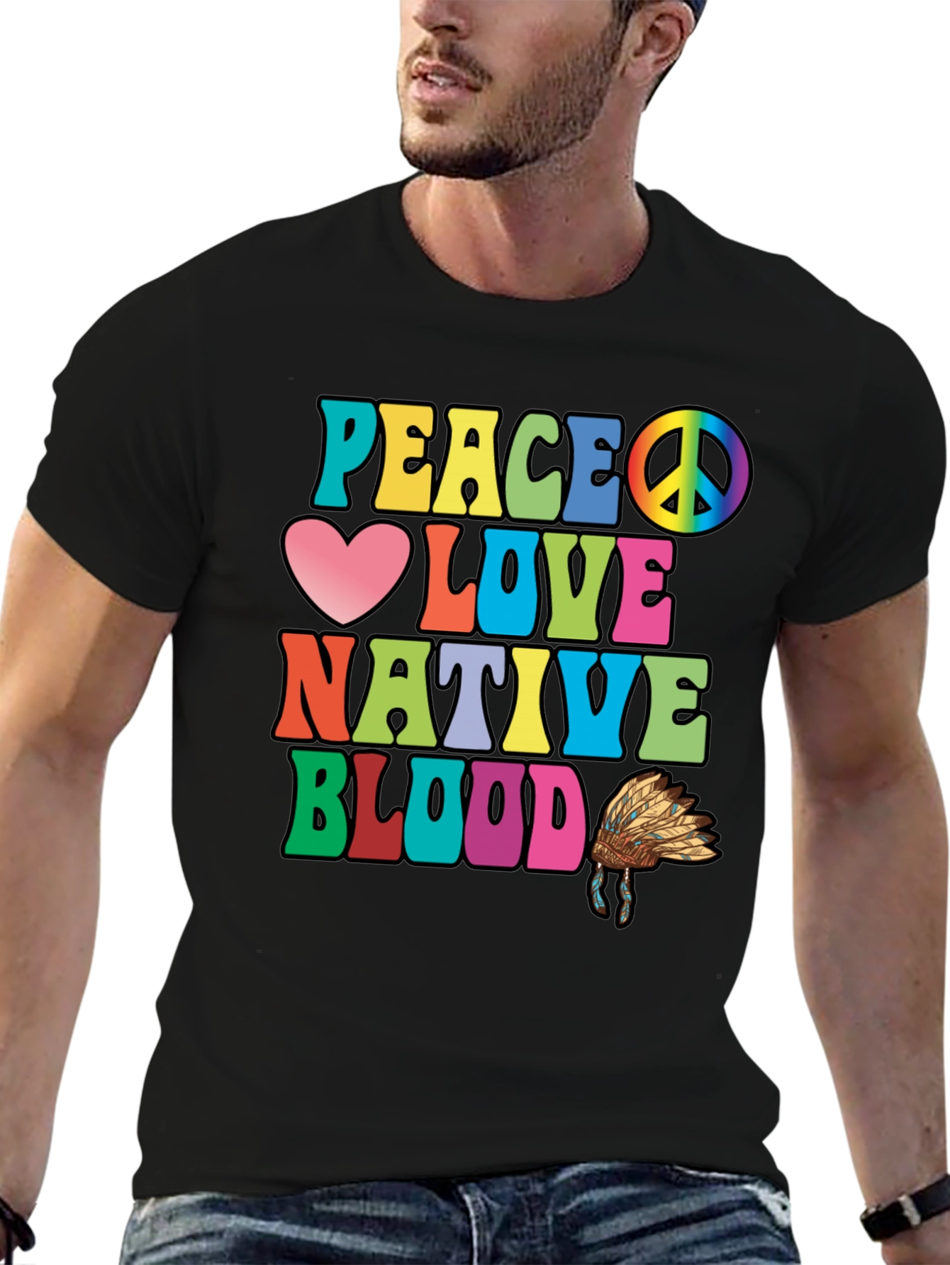 Peace Love Native Blood T-Shirt