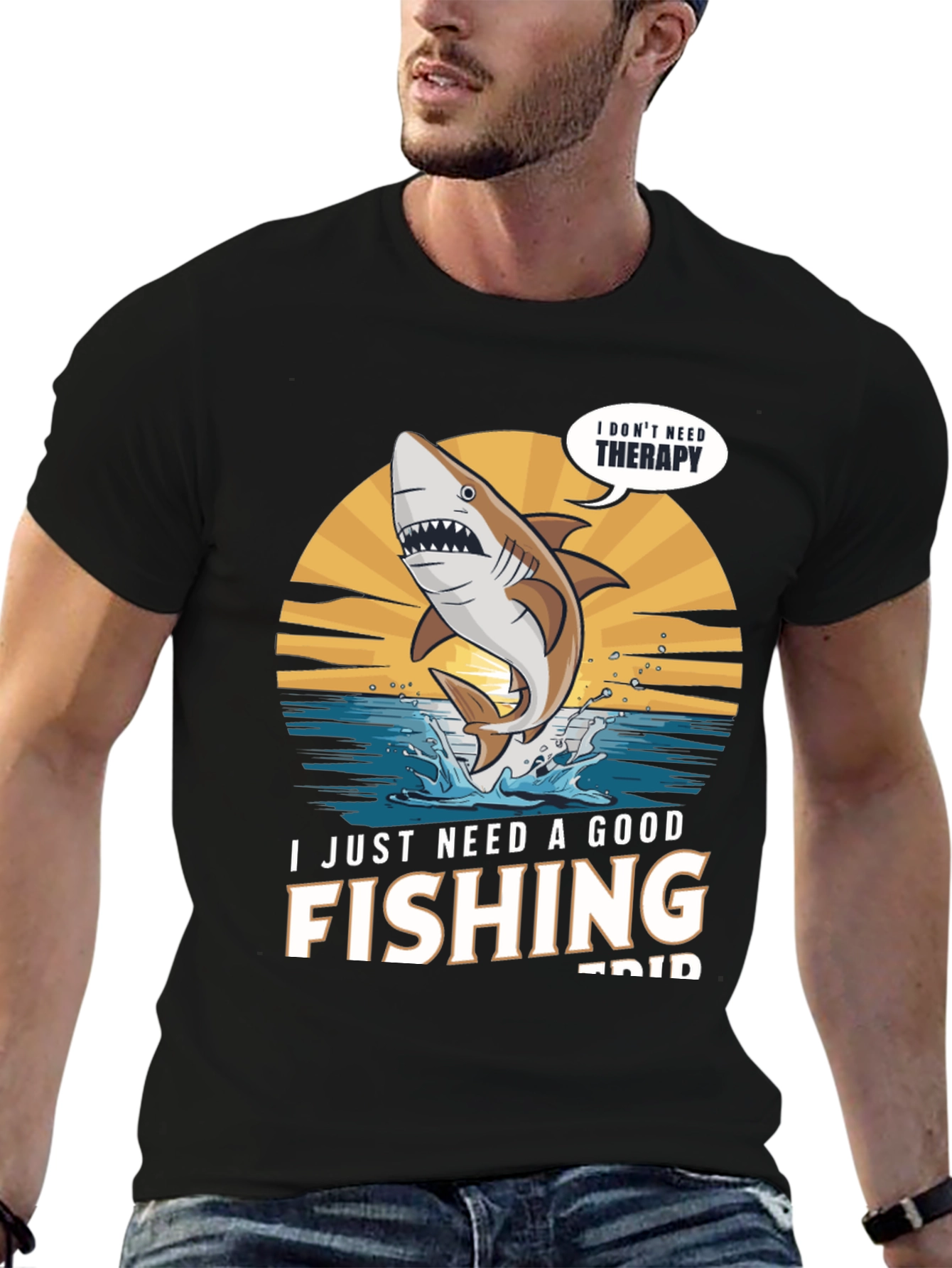 Fishing Trip T-Shirt - Shark Graphic Tee