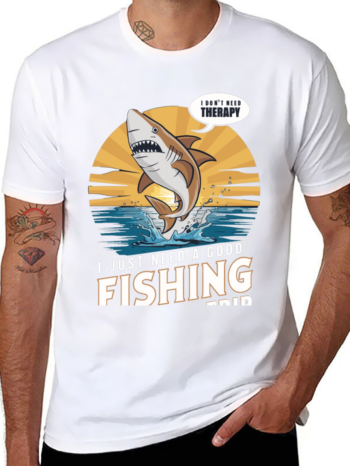 Fishing Trip T-Shirt - Shark Graphic Tee