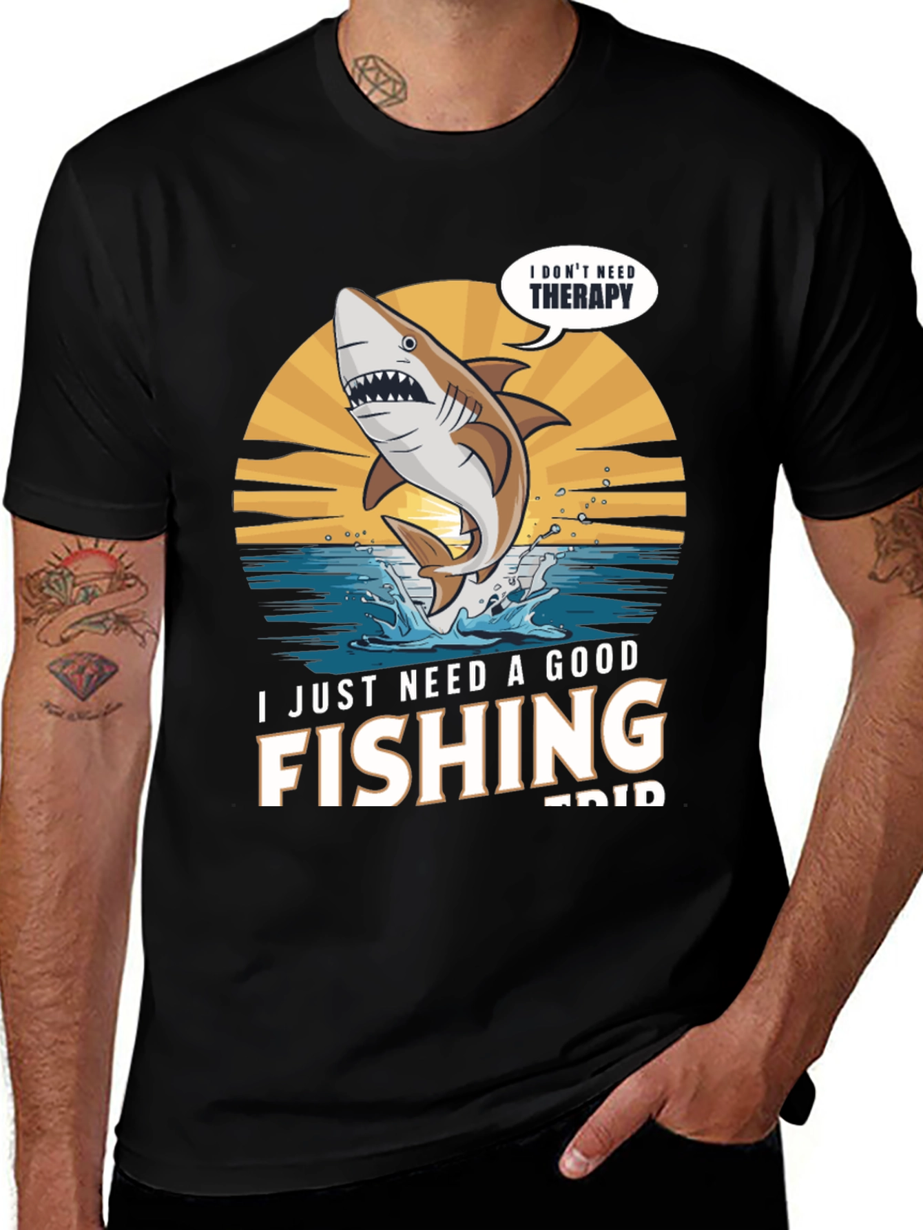 Fishing Trip T-Shirt - Shark Graphic Tee