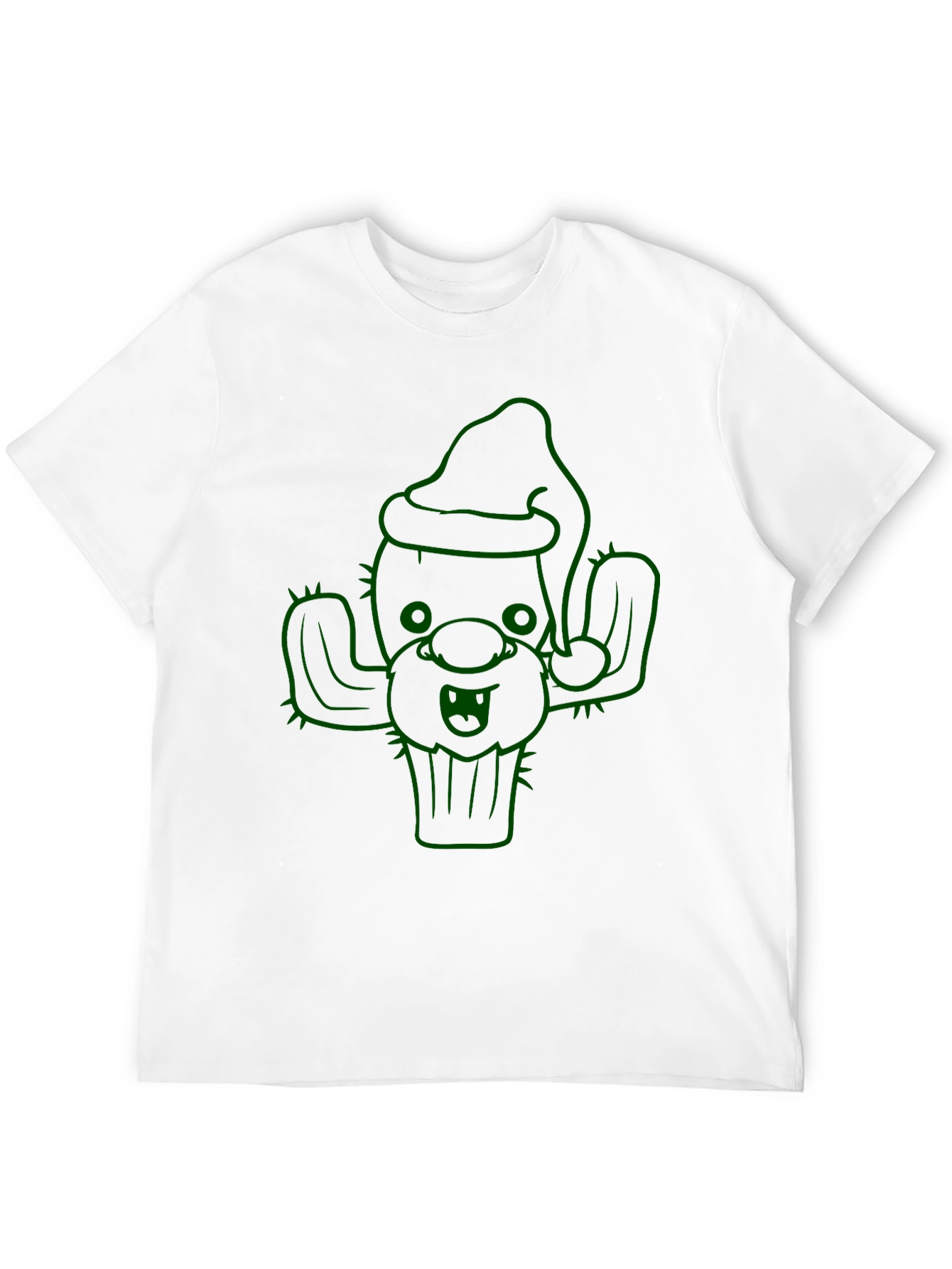 Festive Cactus Graphic Tee - Holiday Cheer