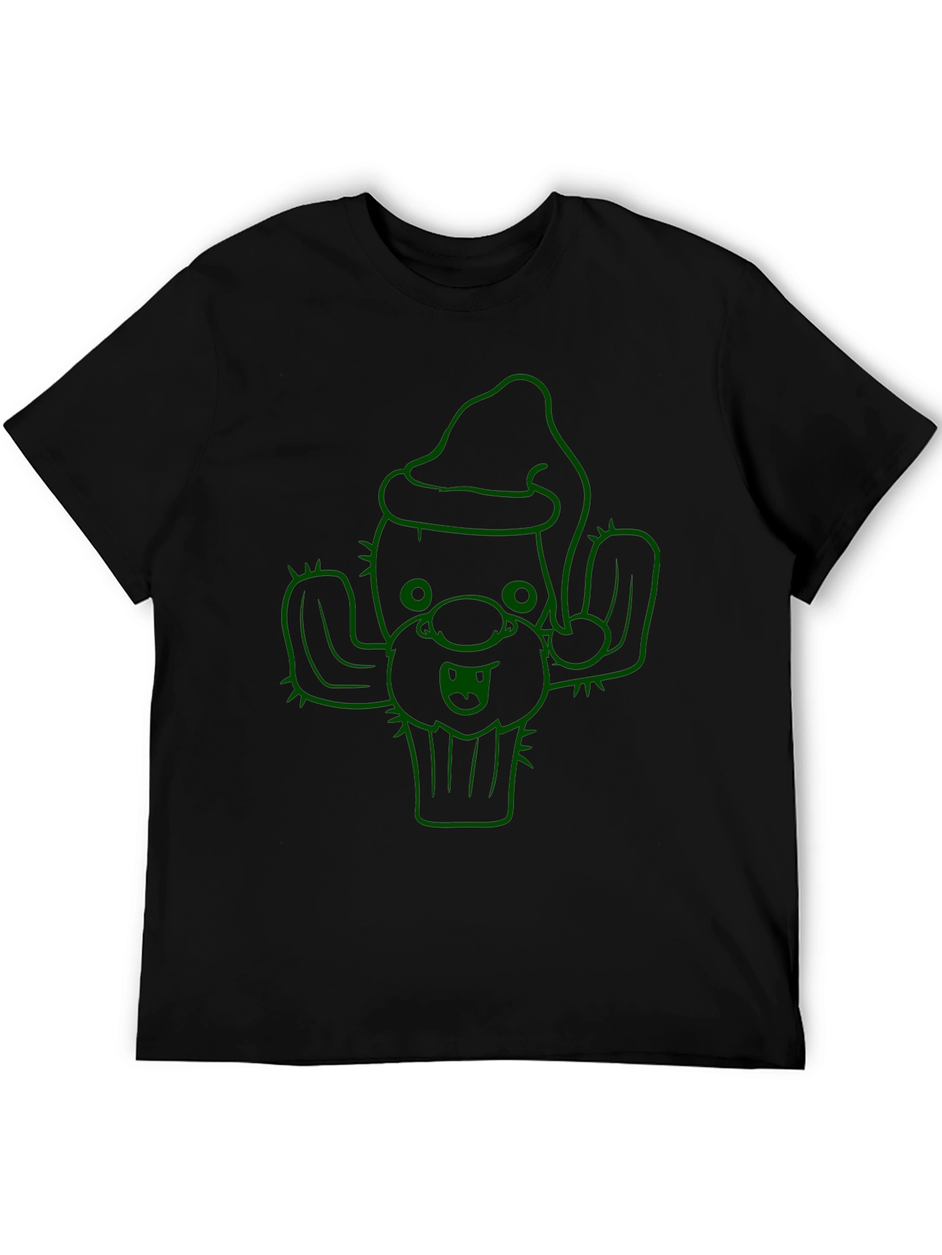 Festive Cactus Graphic Tee - Holiday Cheer