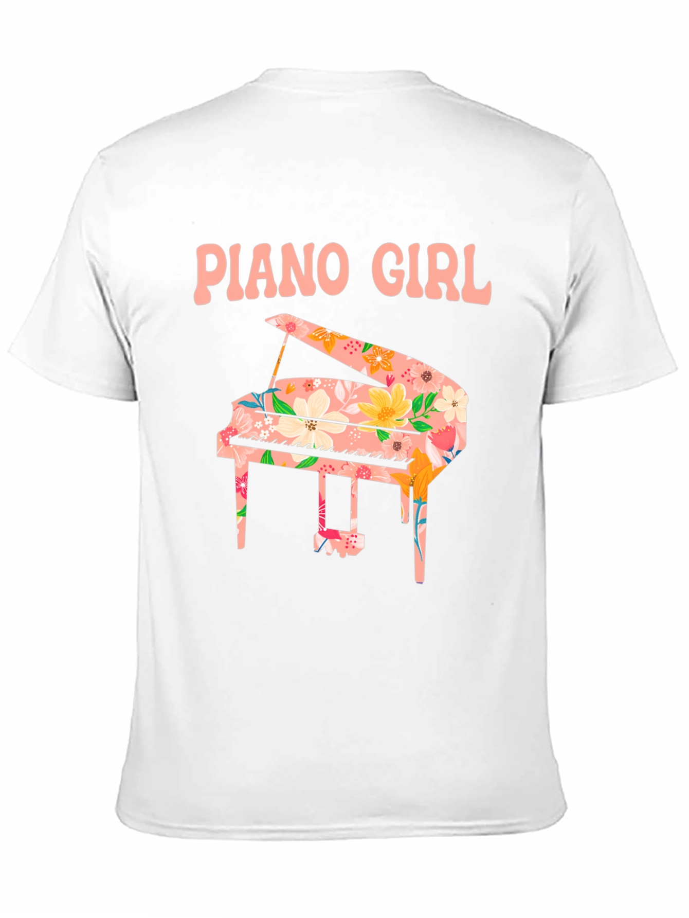 Piano Girl Floral T-Shirt