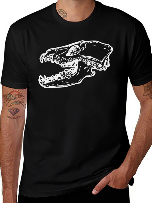 Skull Graphic Print Tee - Black
