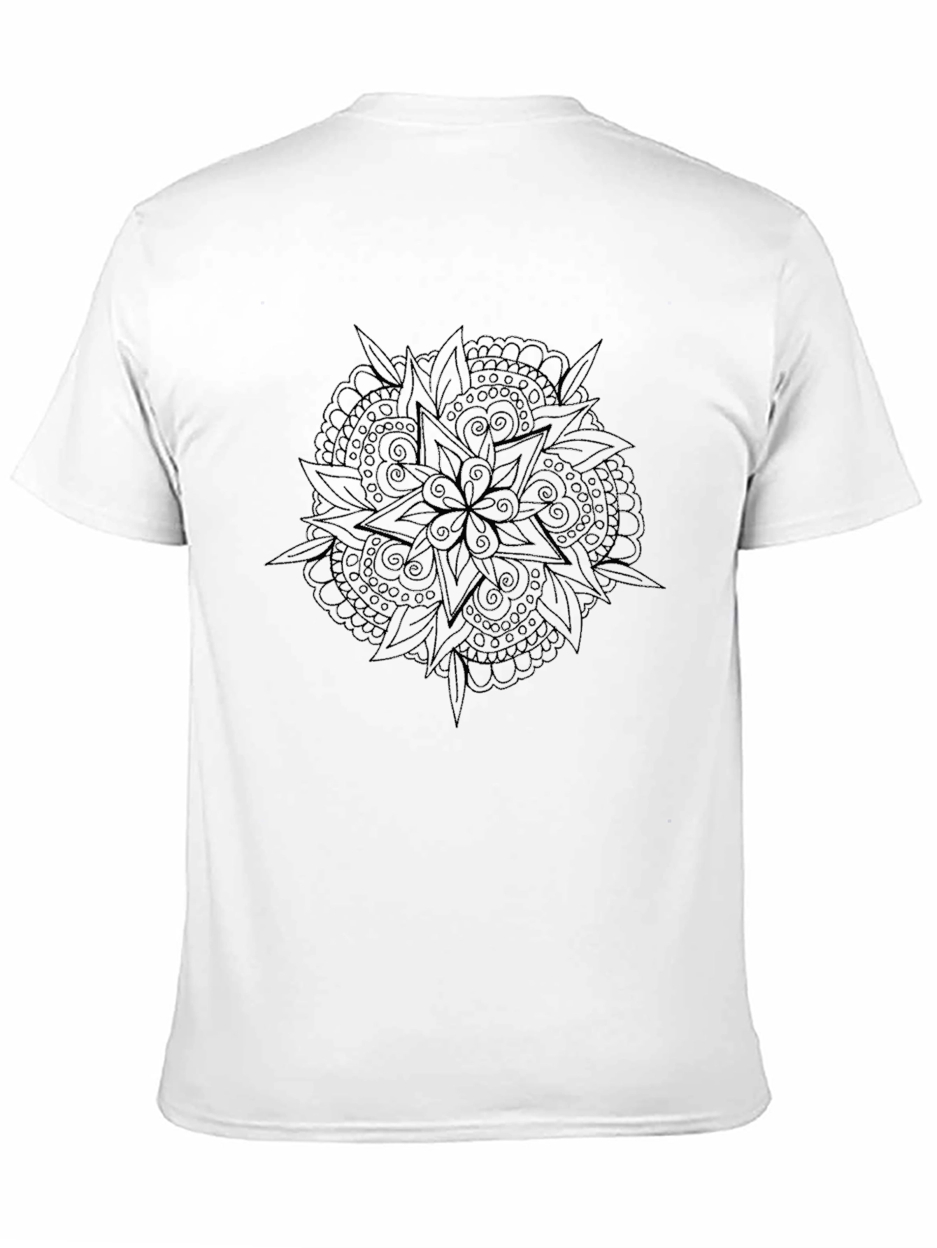 Abstract Mandala Graphic Black T-Shirt