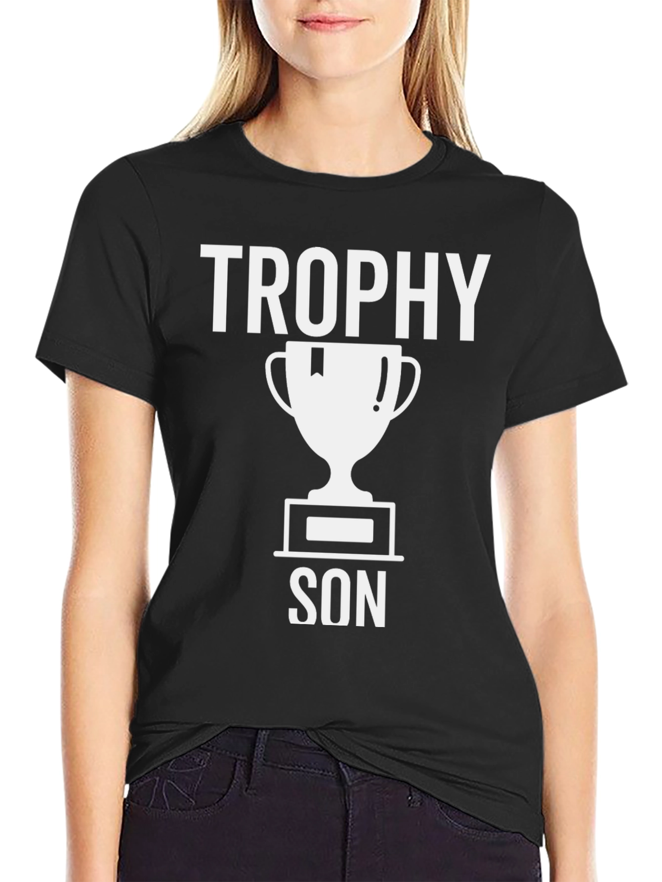 Trophy Son Graphic Tee - Black Cotton T-Shirt