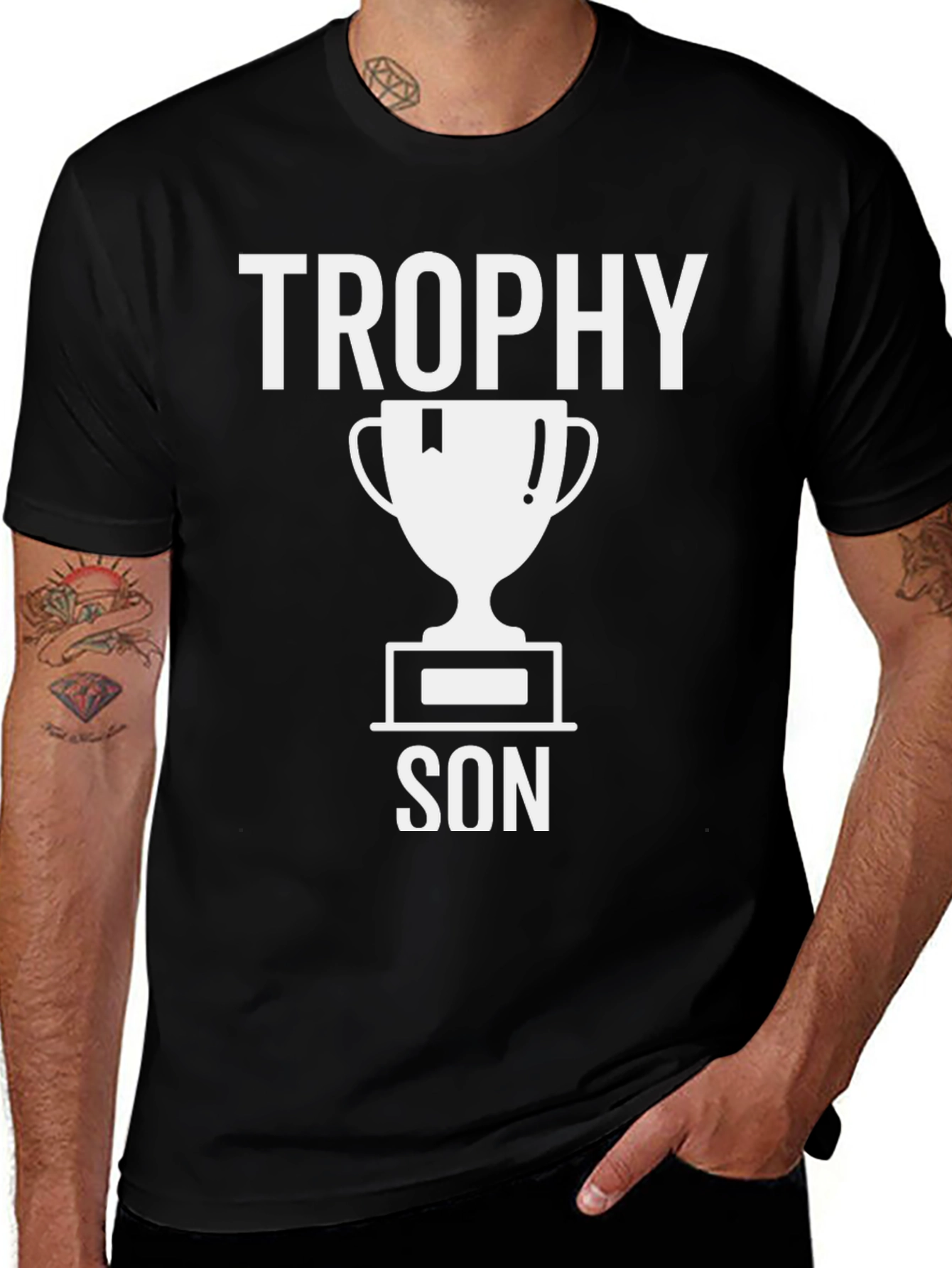 Trophy Son Graphic Tee - Black Cotton T-Shirt