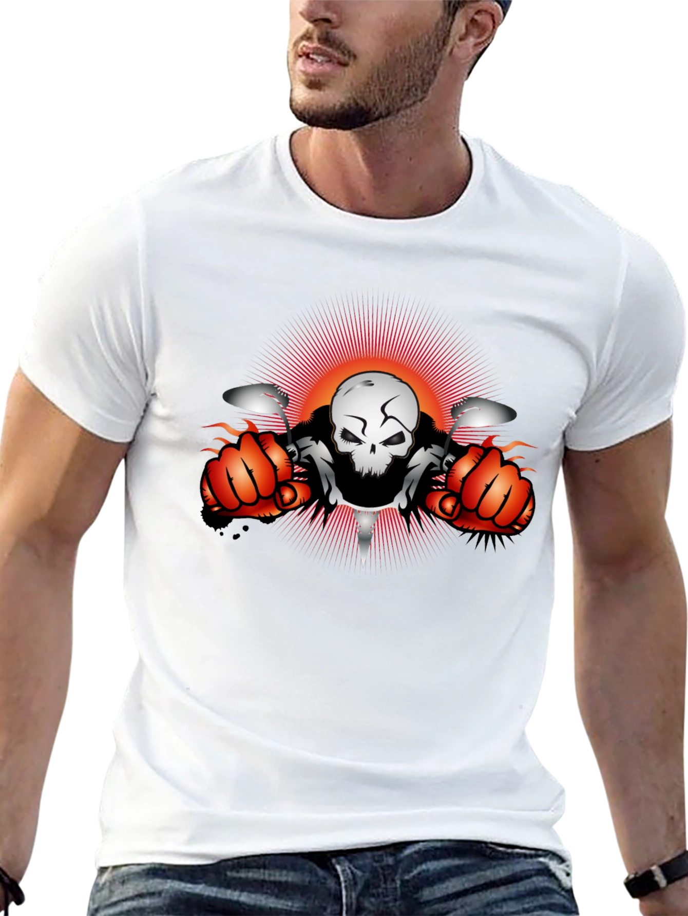 Skull Biker T-Shirt - Ride or Die Tee