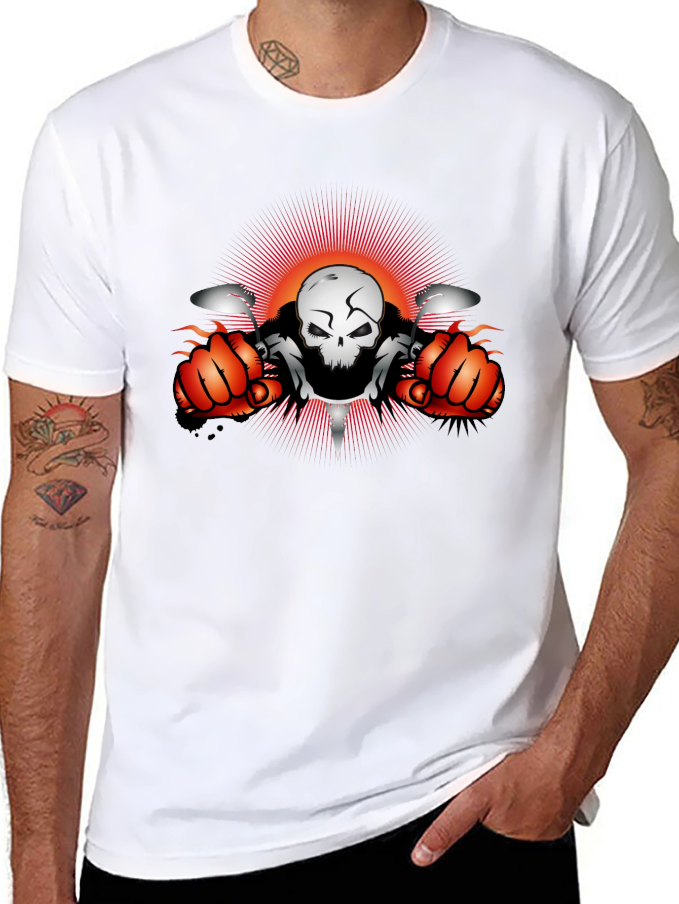 Skull Biker T-Shirt - Ride or Die Tee