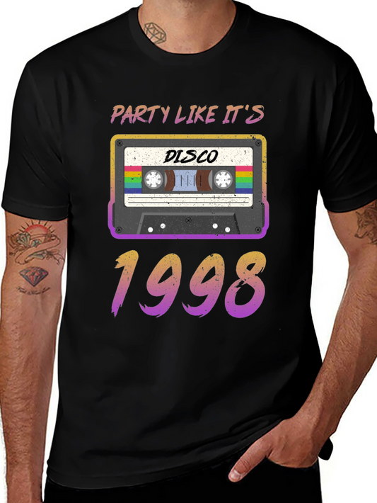 Retro Disco 1998 Cassette Graphic T-Shirt