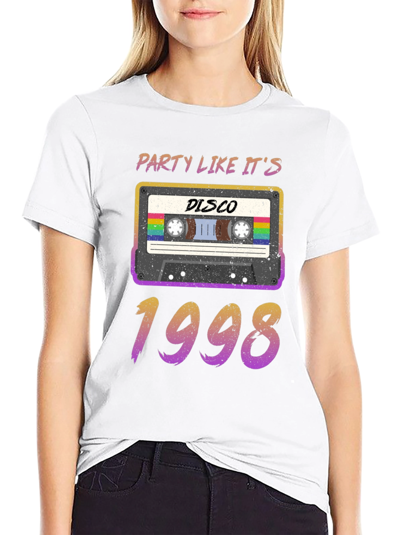 Retro Disco 1998 Cassette Graphic T-Shirt
