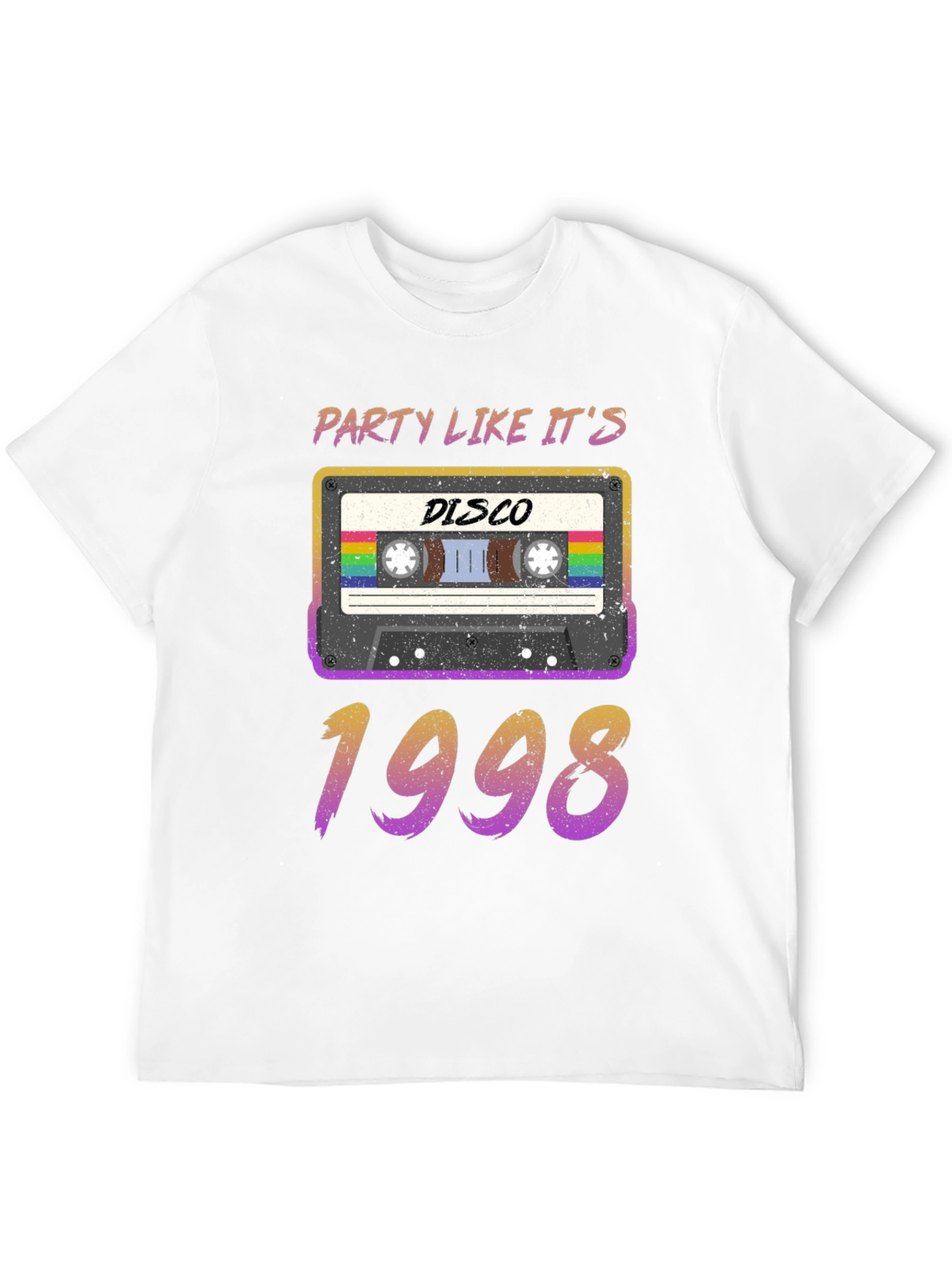 Retro Disco 1998 Cassette Graphic T-Shirt