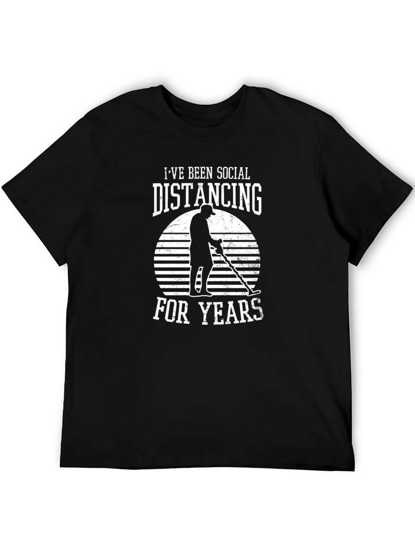 Social Distancing Metal Detecting Graphic T-Shirt