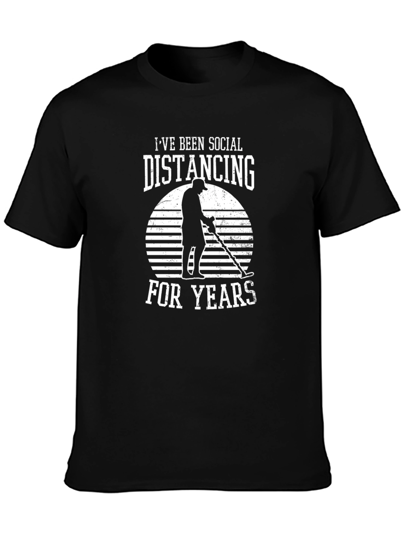 Social Distancing Metal Detecting Graphic T-Shirt