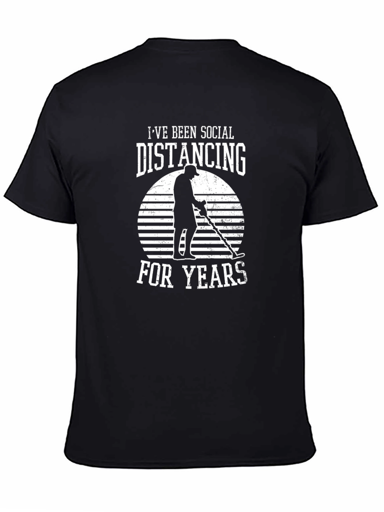 Social Distancing Metal Detecting Graphic T-Shirt