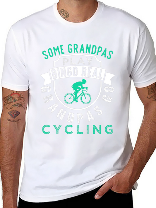 Grandpa Cycling Graphic Tee - Funny Grandfather Shirt