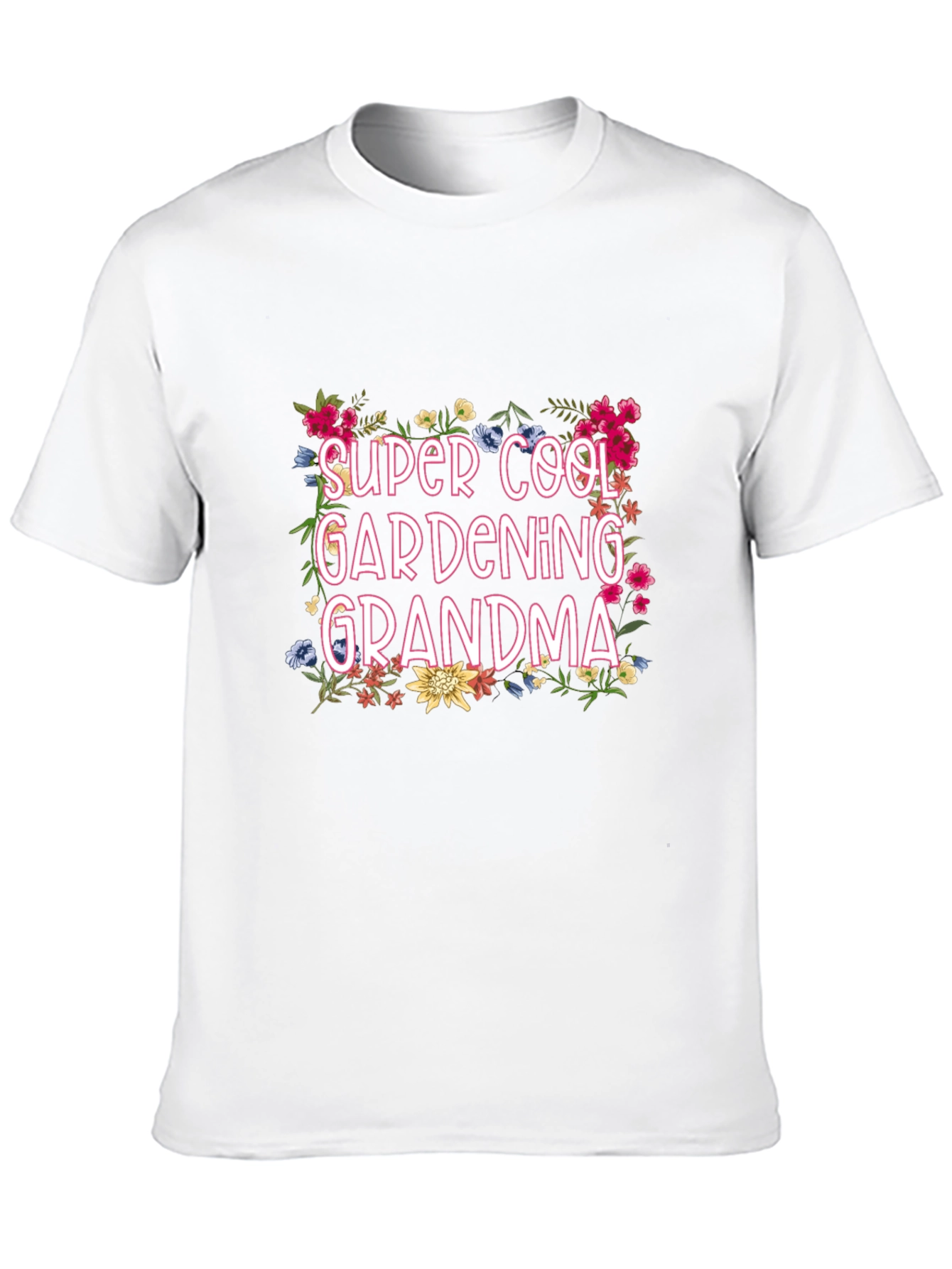 Super Cool Gardening Grandma Floral Graphic T-Shirt