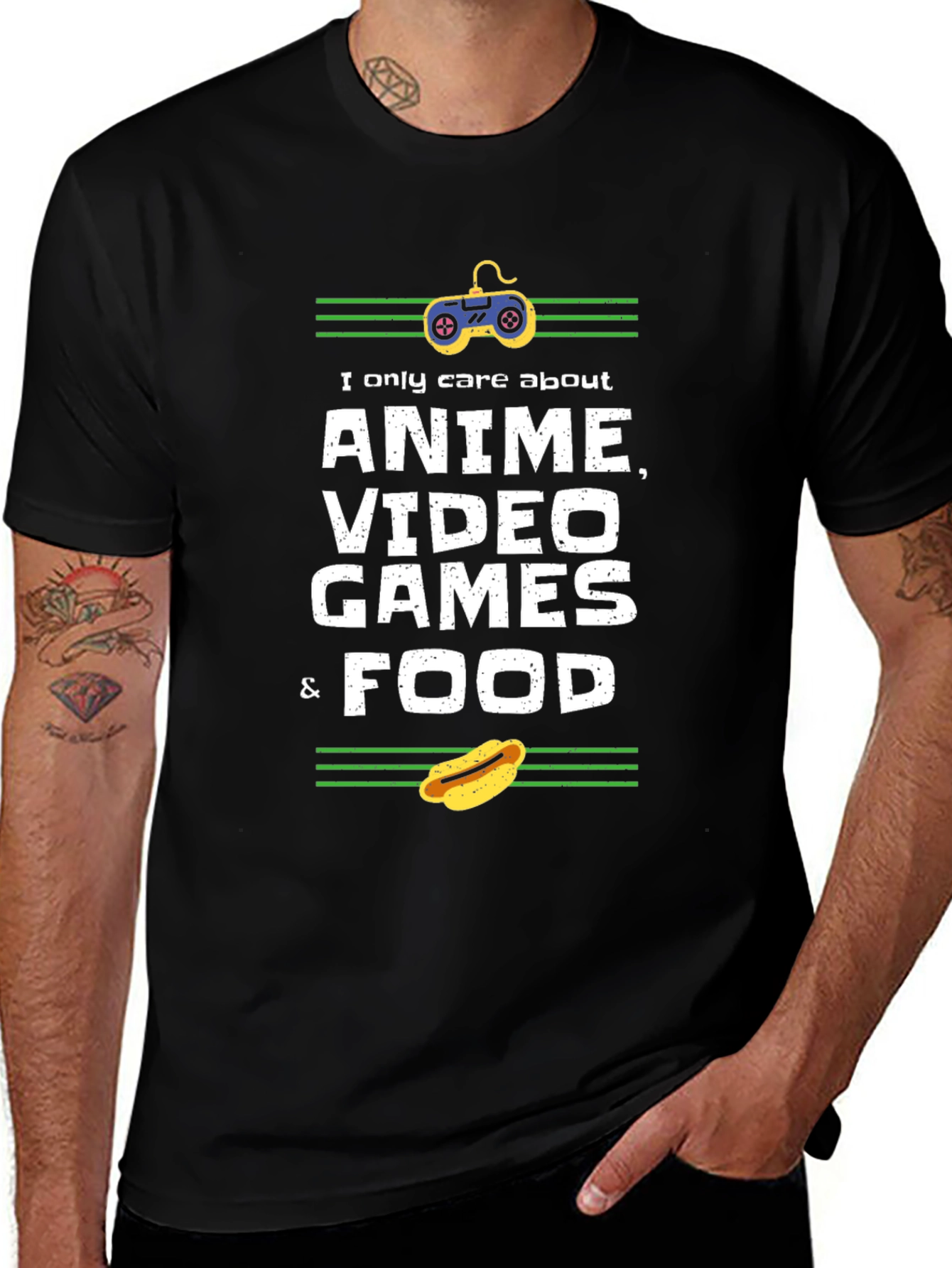 Anime Video Games & Food Graphic Tee