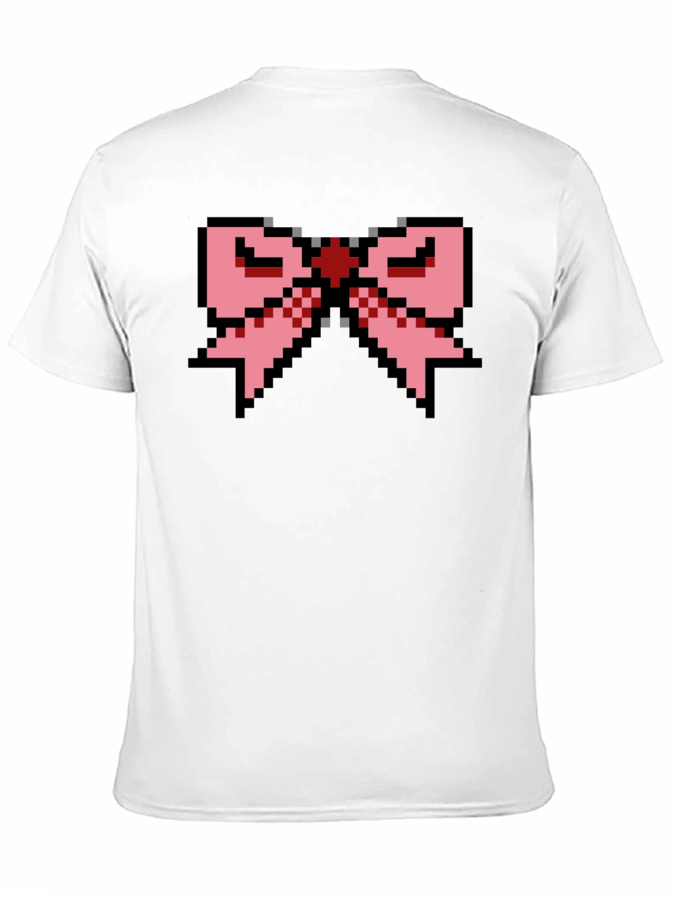 Pixel Bow Black T-Shirt - Retro Gaming Fashion