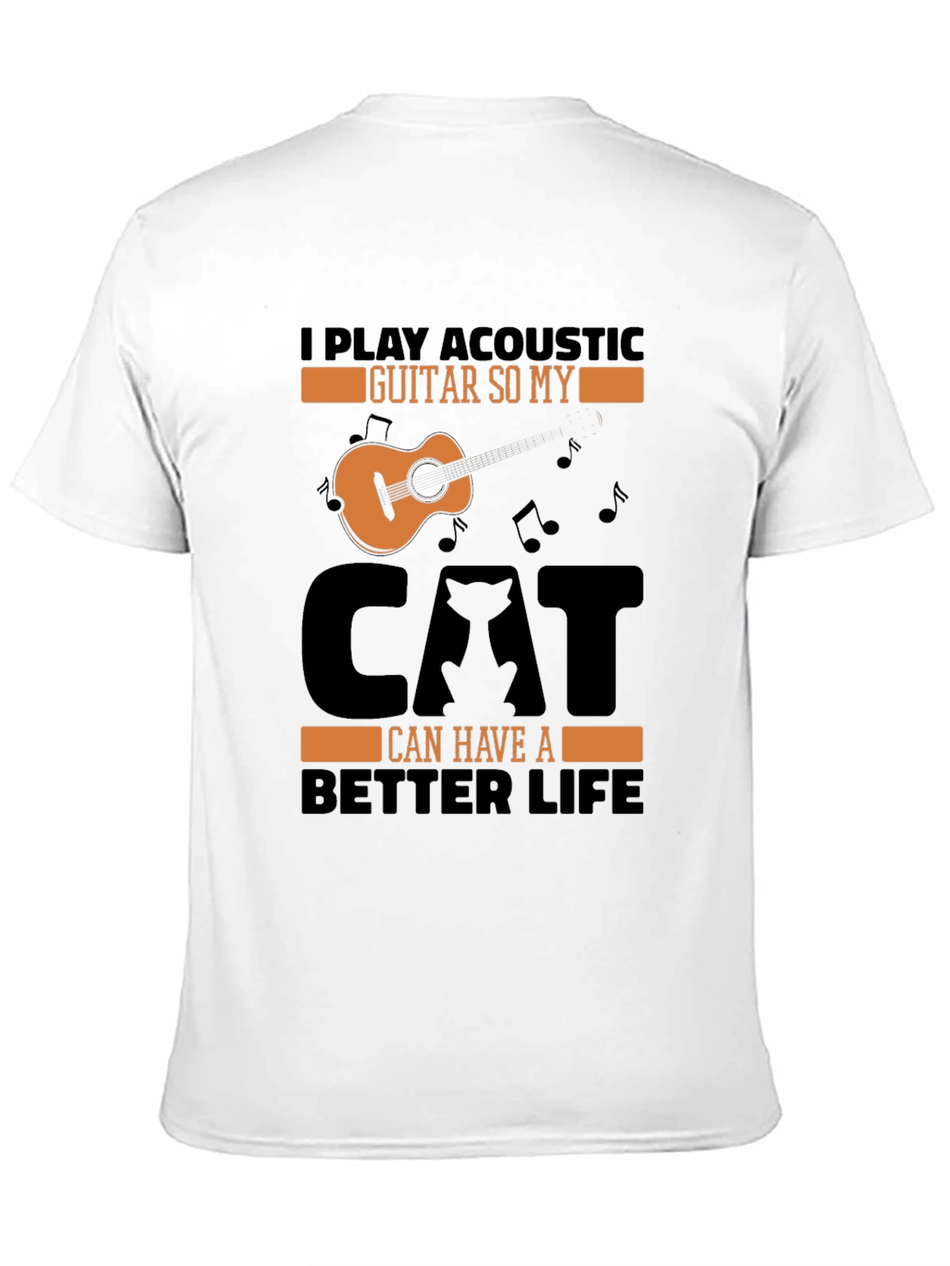 Acoustic Guitar Cat Lover T-Shirt