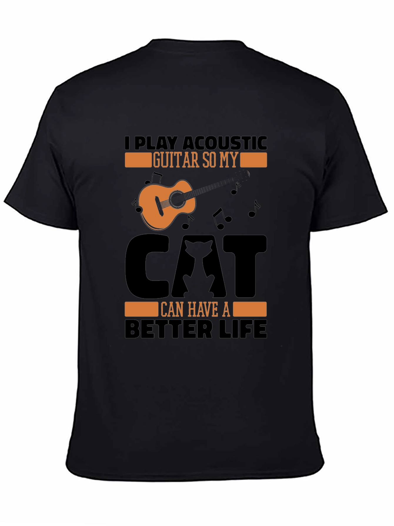 Acoustic Guitar Cat Lover T-Shirt
