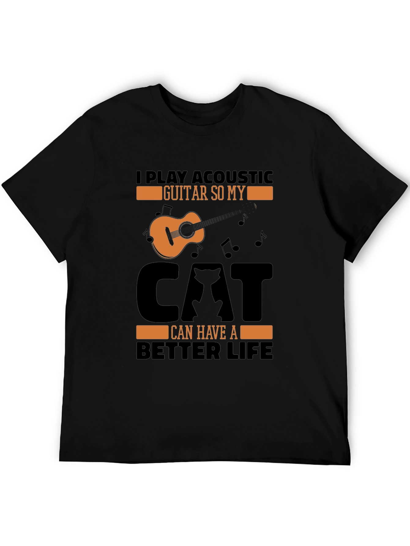 Acoustic Guitar Cat Lover T-Shirt
