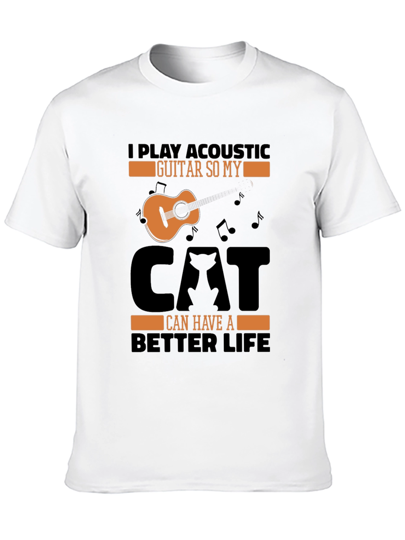 Acoustic Guitar Cat Lover T-Shirt