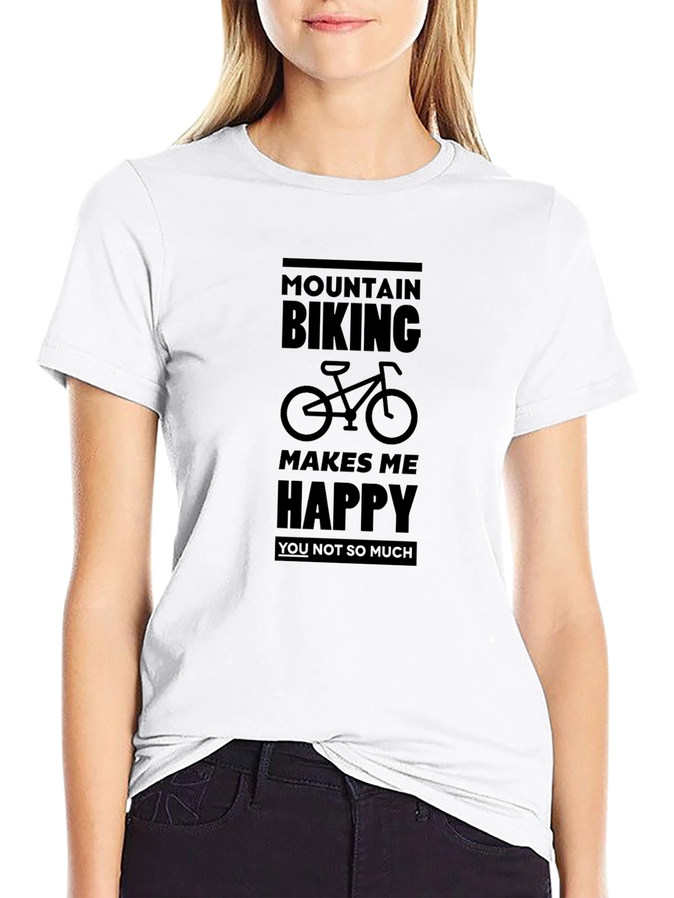Mountain Biking Graphic T-Shirt - Humorous Design