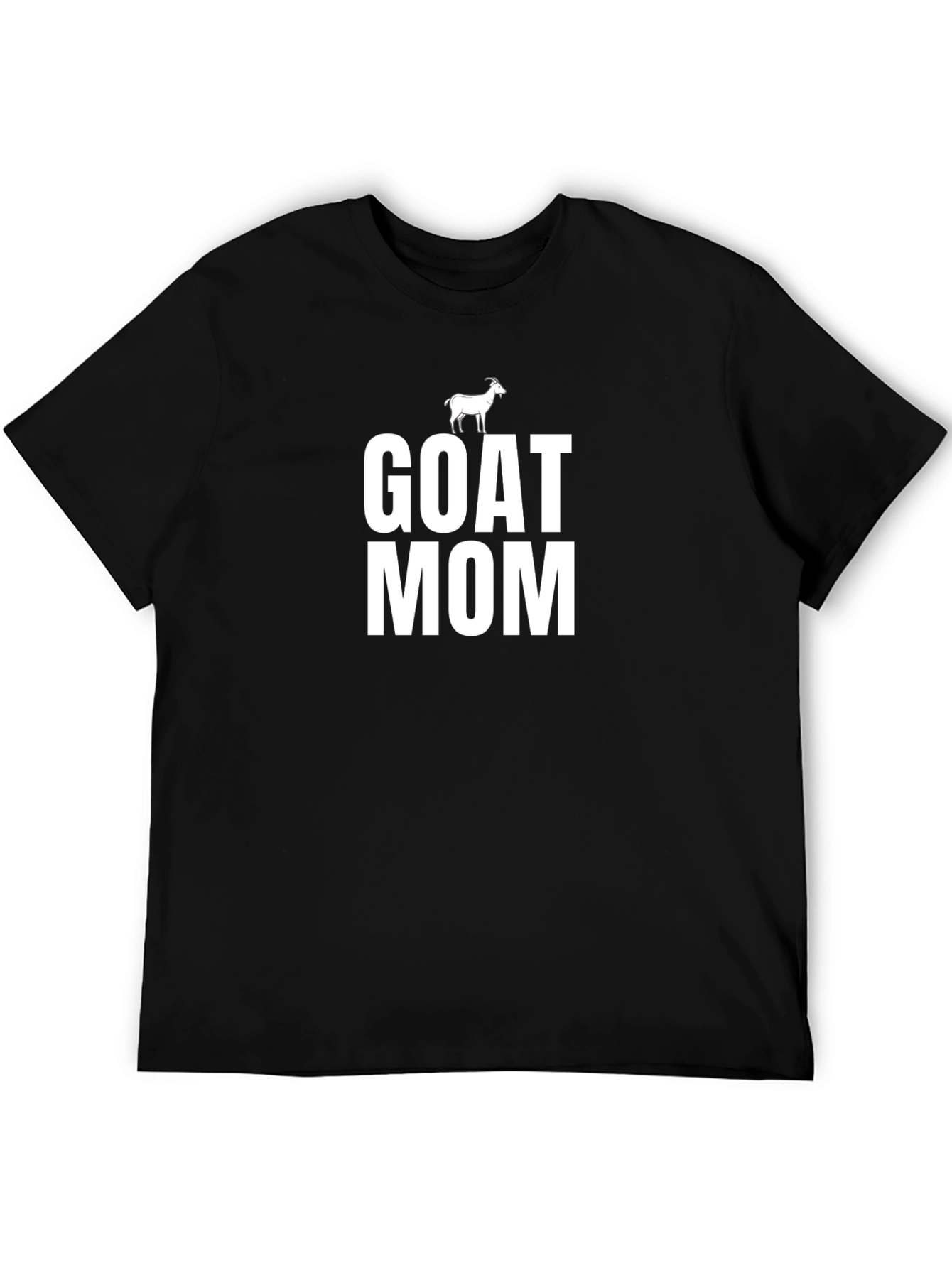 Goat Mom T-Shirt - Black Crew Neck