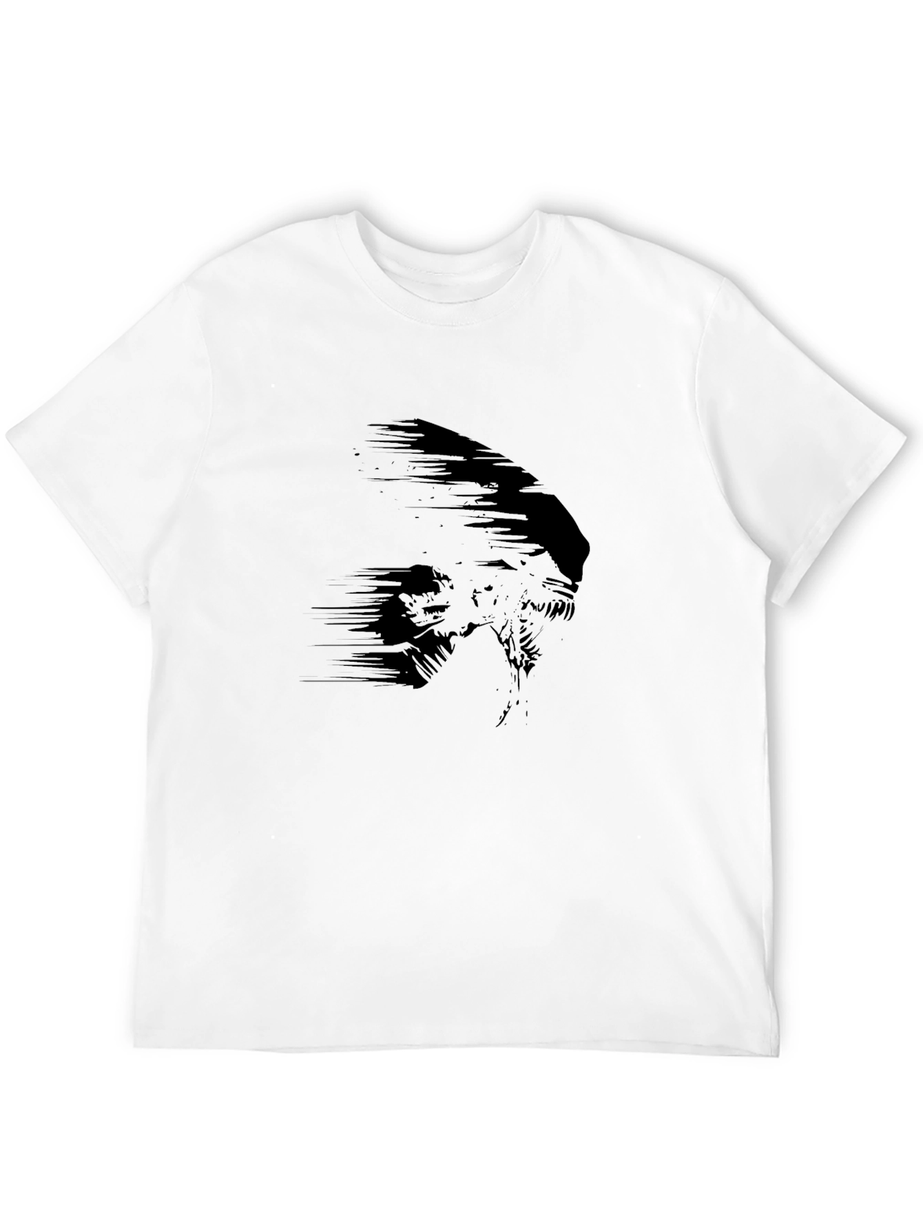 Mens Black Alien Graphic Print Tee