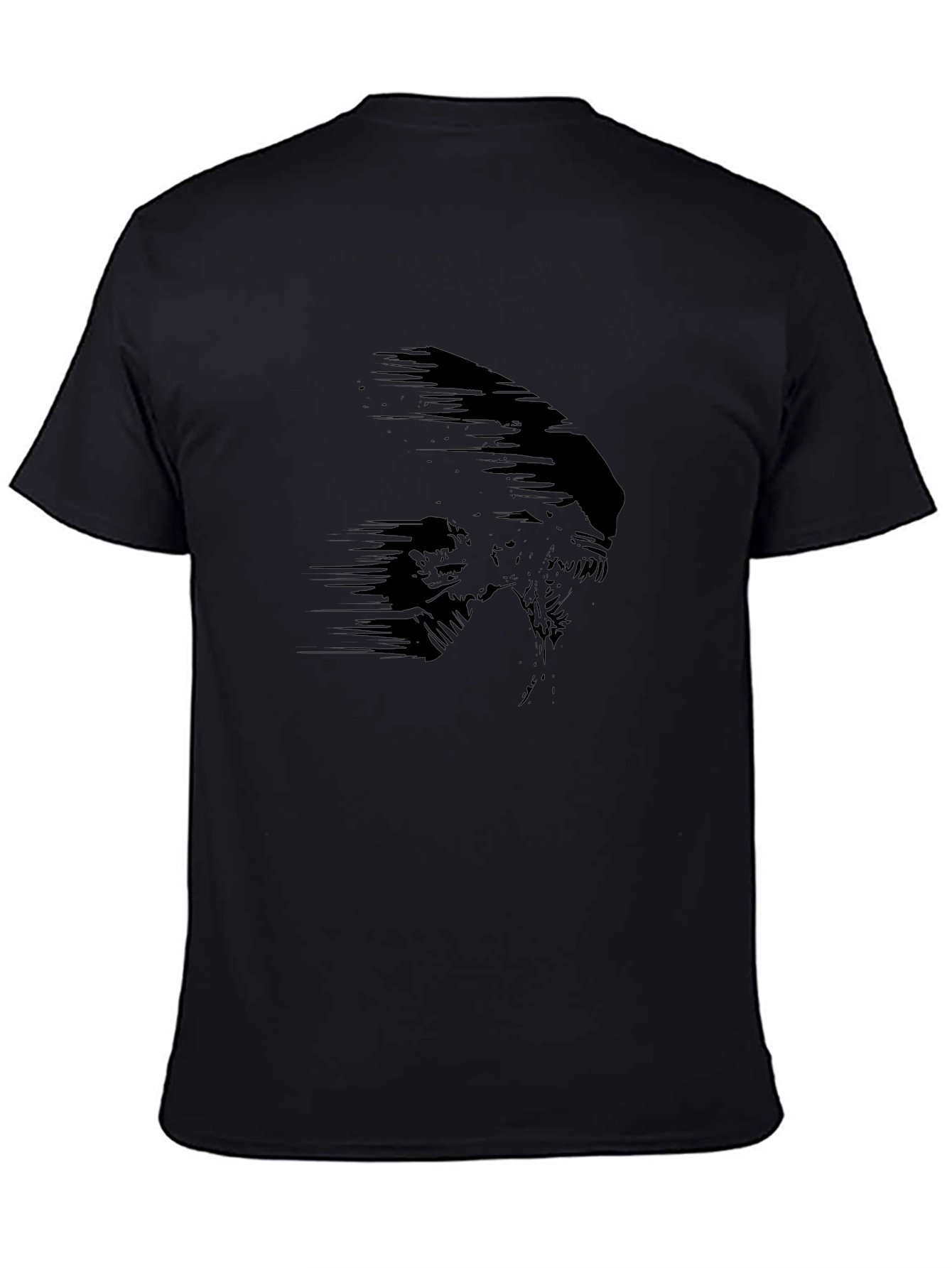 Mens Black Alien Graphic Print Tee