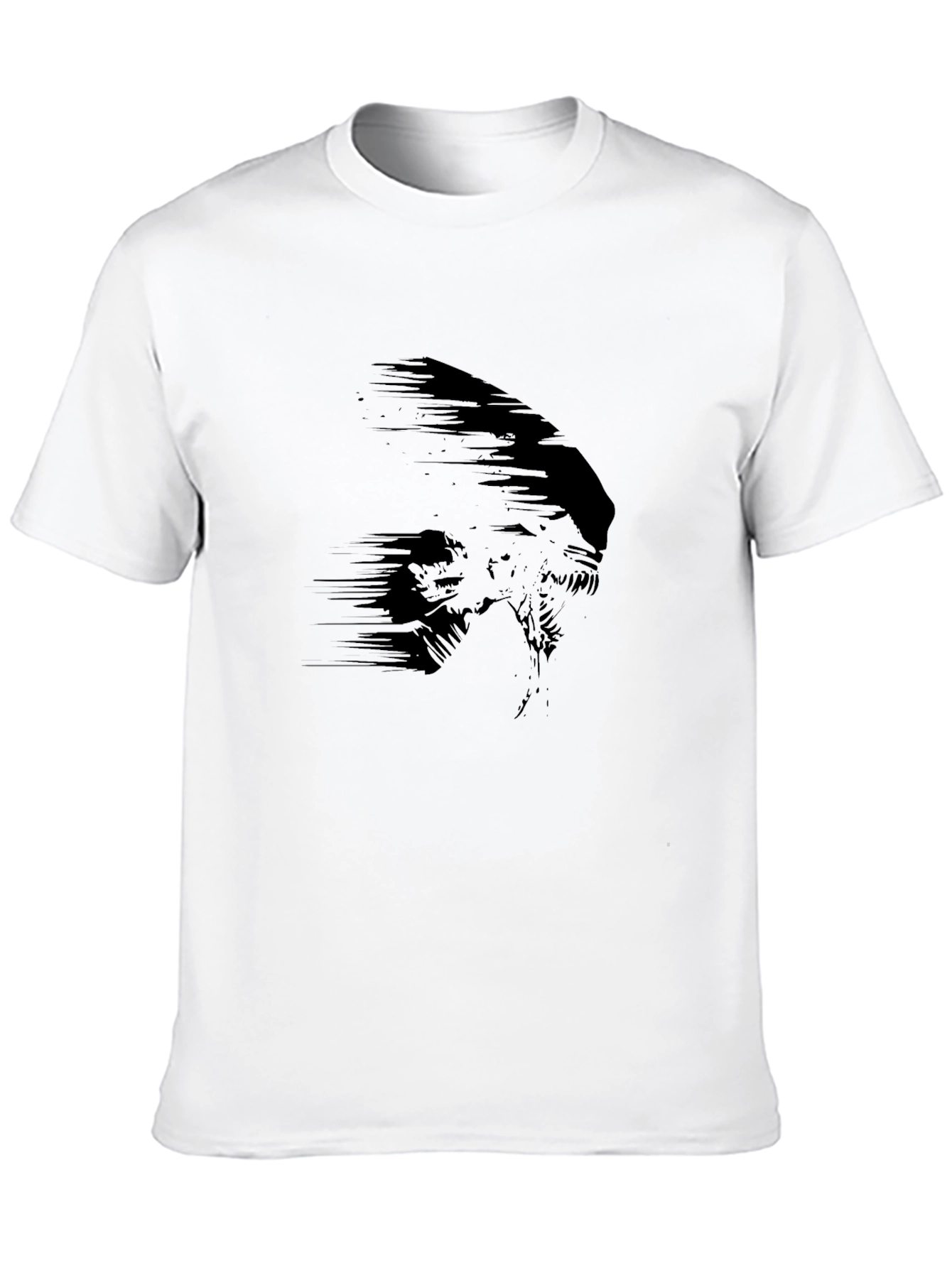Mens Black Alien Graphic Print Tee
