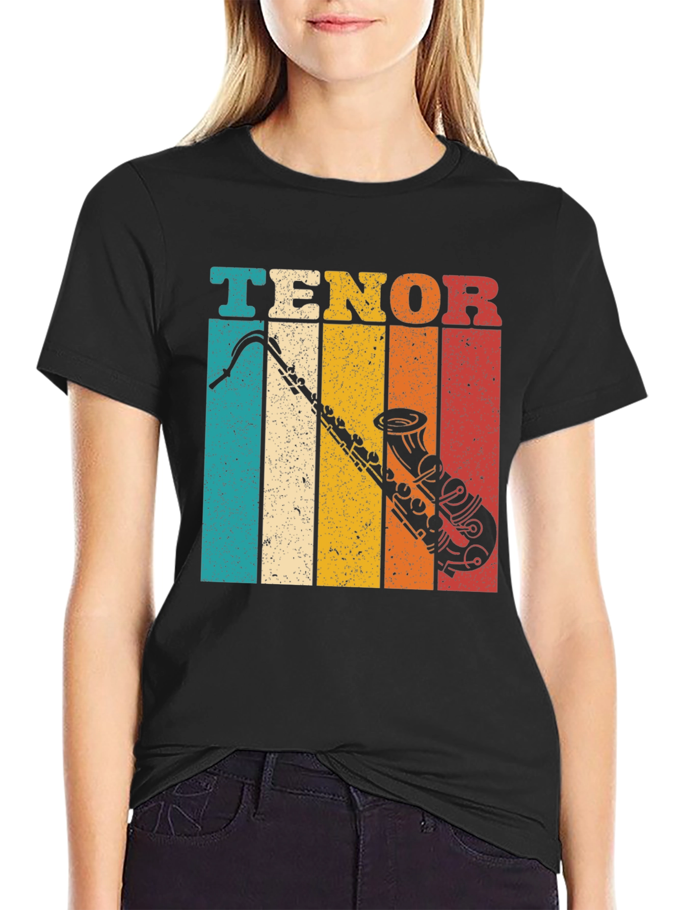 Retro Tenor Saxophone Graphic T-Shirt