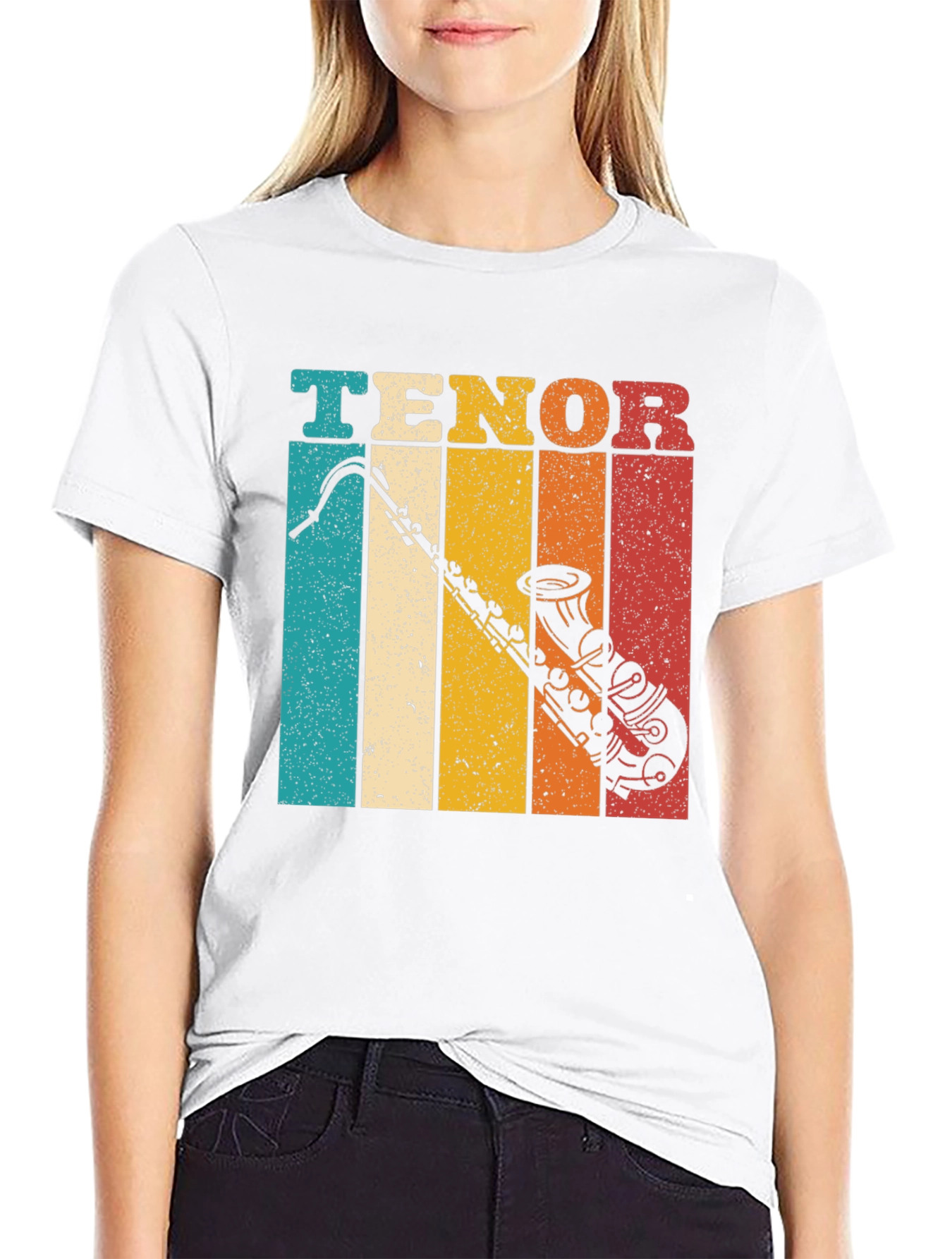 Retro Tenor Saxophone Graphic T-Shirt